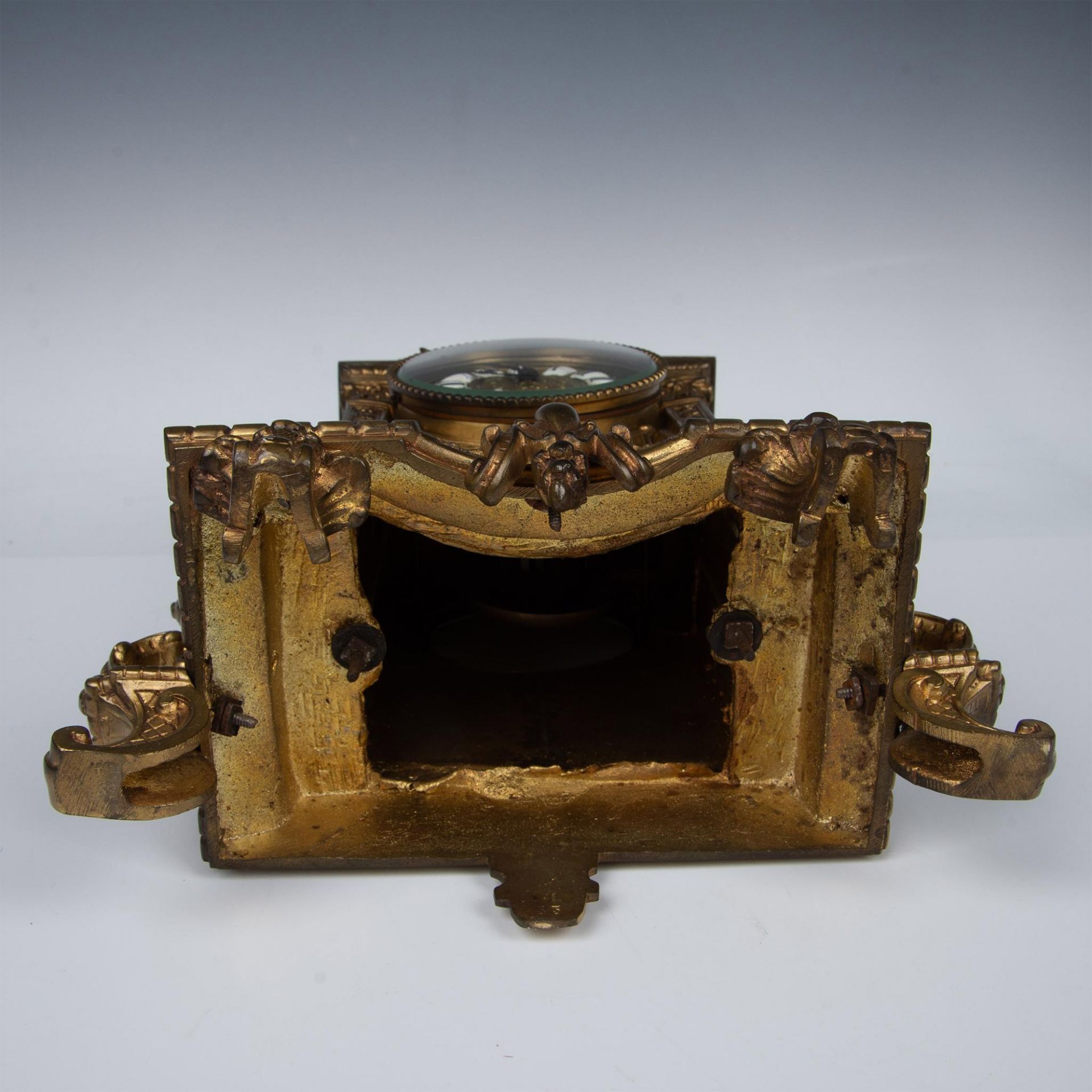 Elaborate Brass Mantle Clock, Lion Face Motif - Bild 9 aus 10