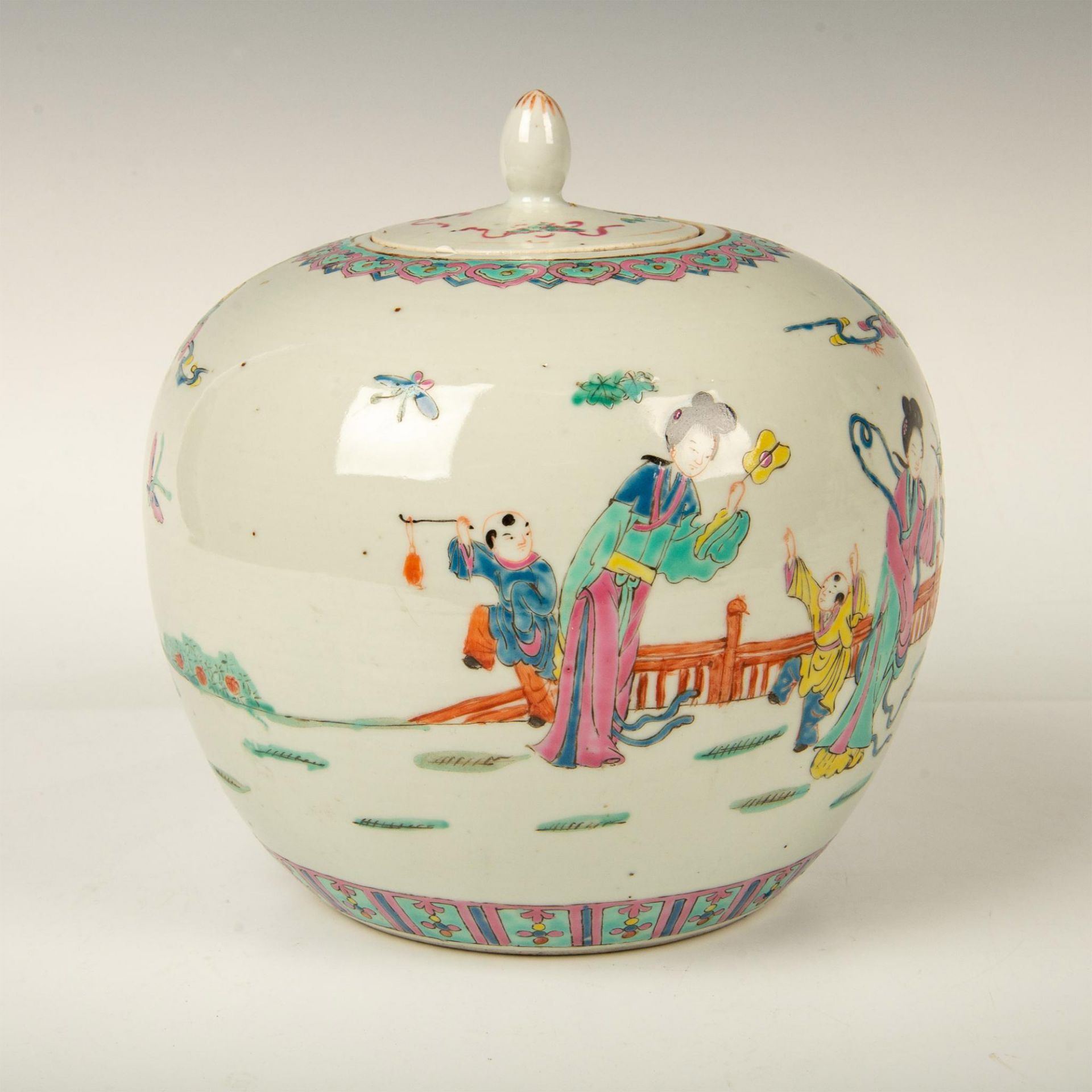 Antique Chinese Porcelain Covered Ginger Pot - Bild 4 aus 6
