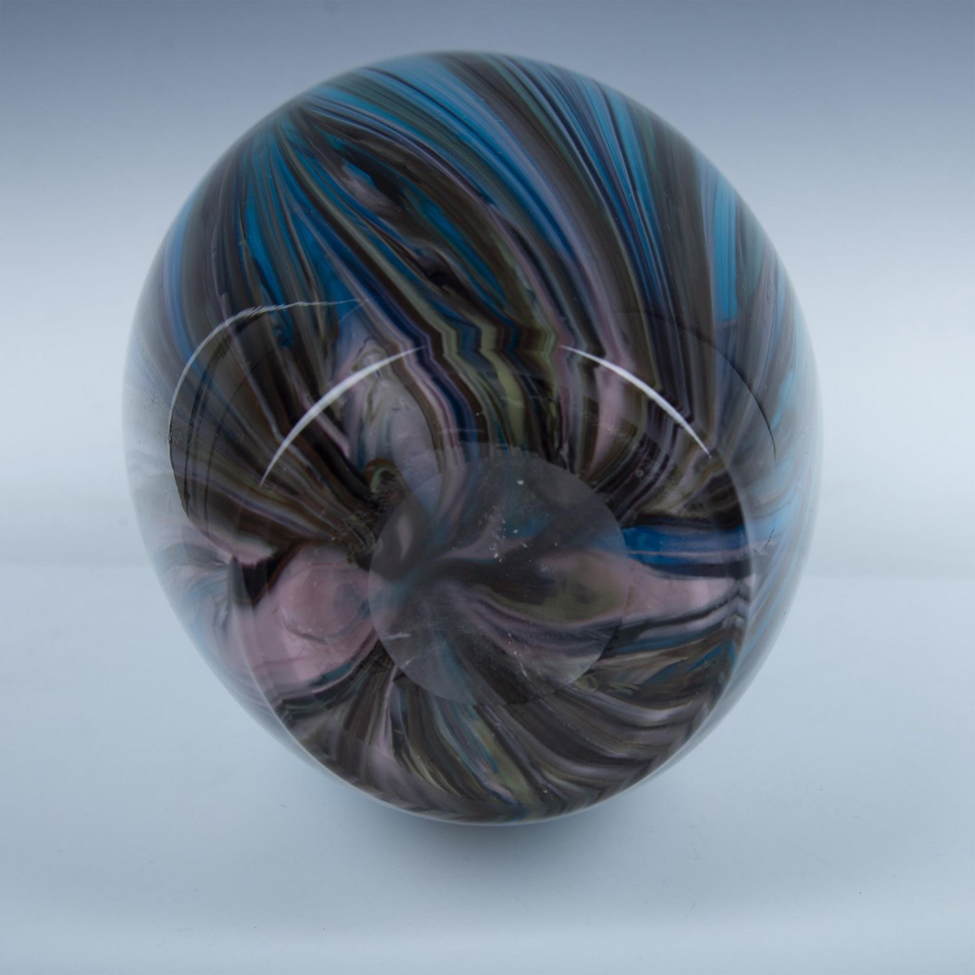 Glass Vase, Peacock Feather Stripes - Bild 4 aus 4