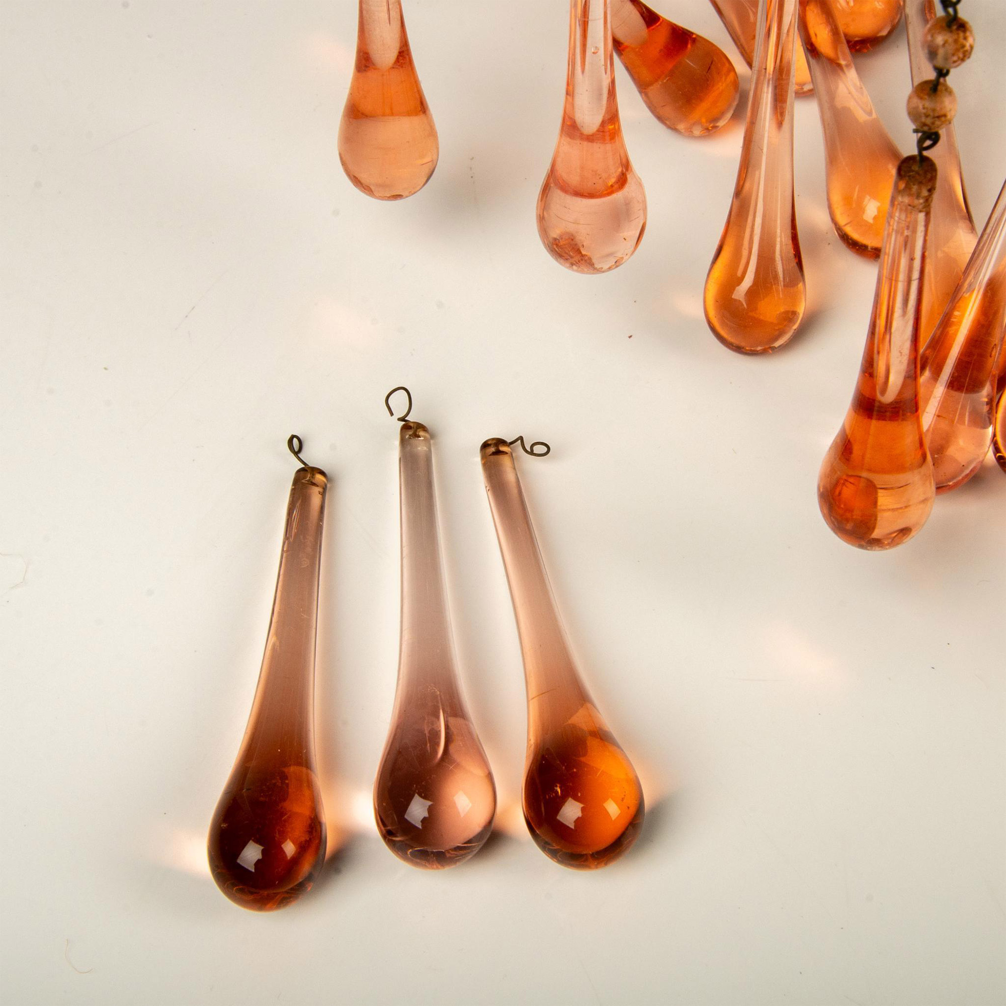 Pair of Vintage Raindrop Murano Glass Chandeliers - Image 9 of 9