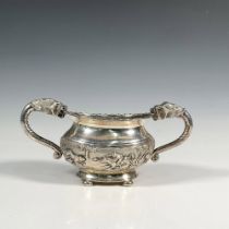 Indian Silver Double Handle Sugar Bowl