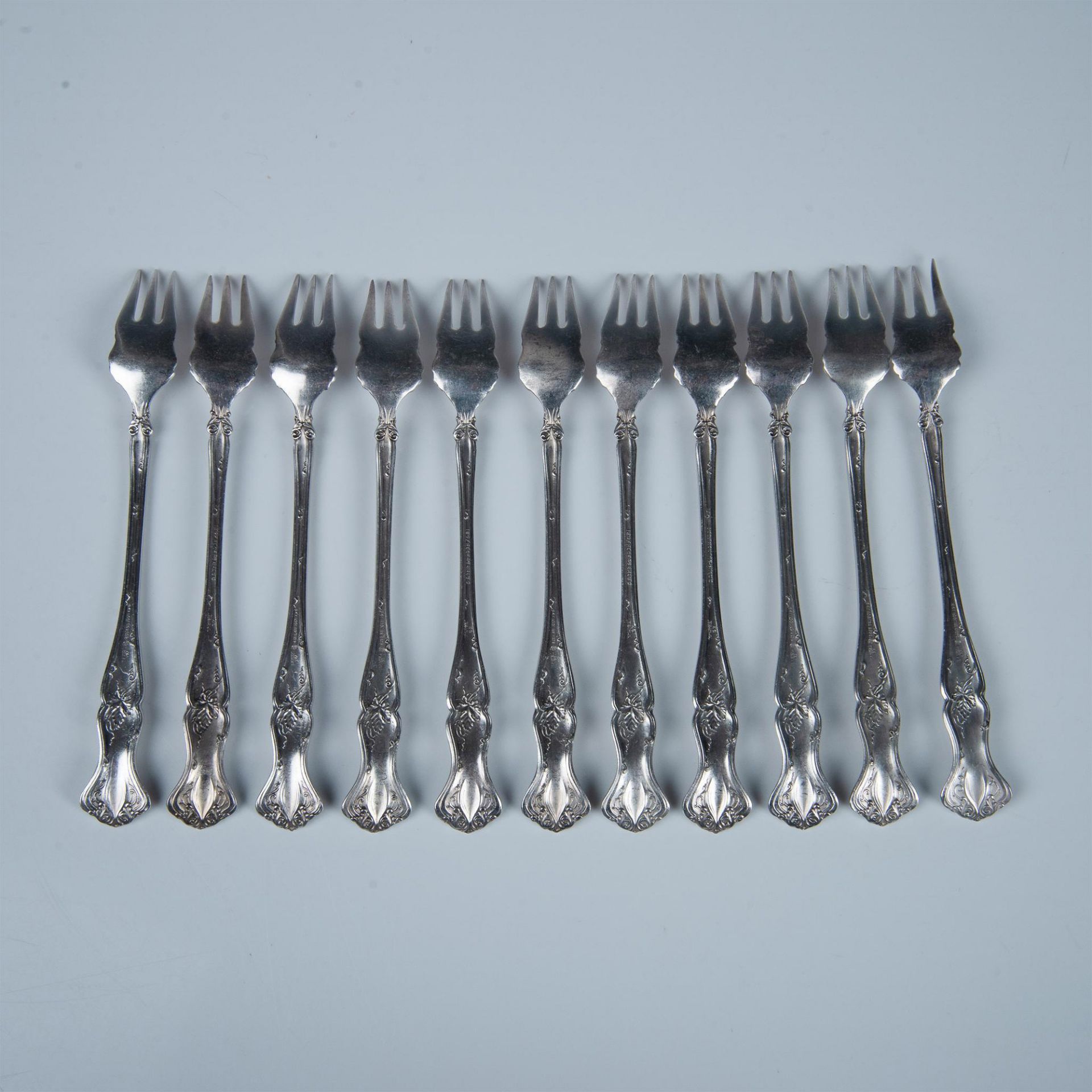 11pc Rogers Bros. 1847 Silverplate Oyster Forks, Vintage - Image 2 of 5