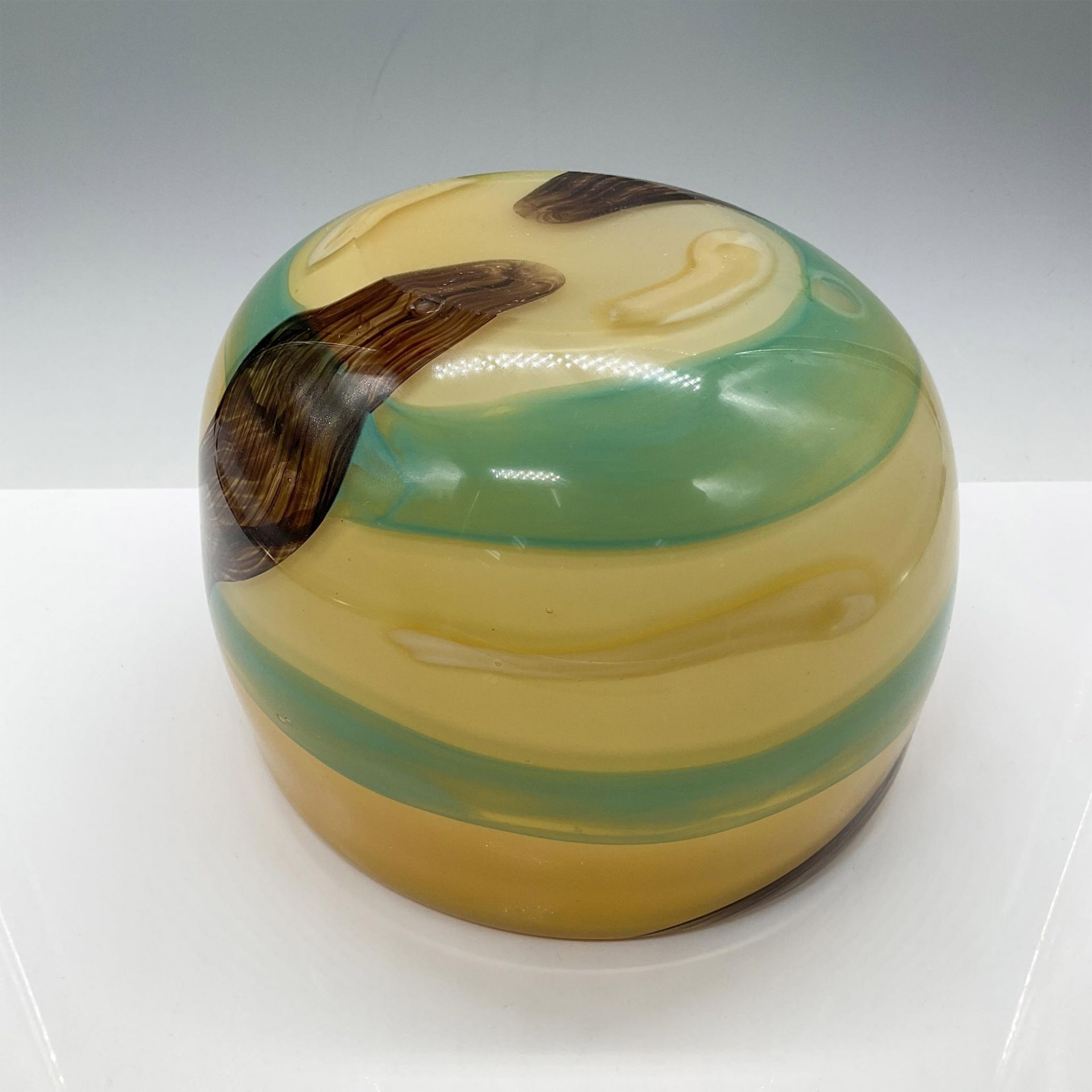 Modern Art Decorative Glass Bowl, Swirl Pattern - Bild 3 aus 3