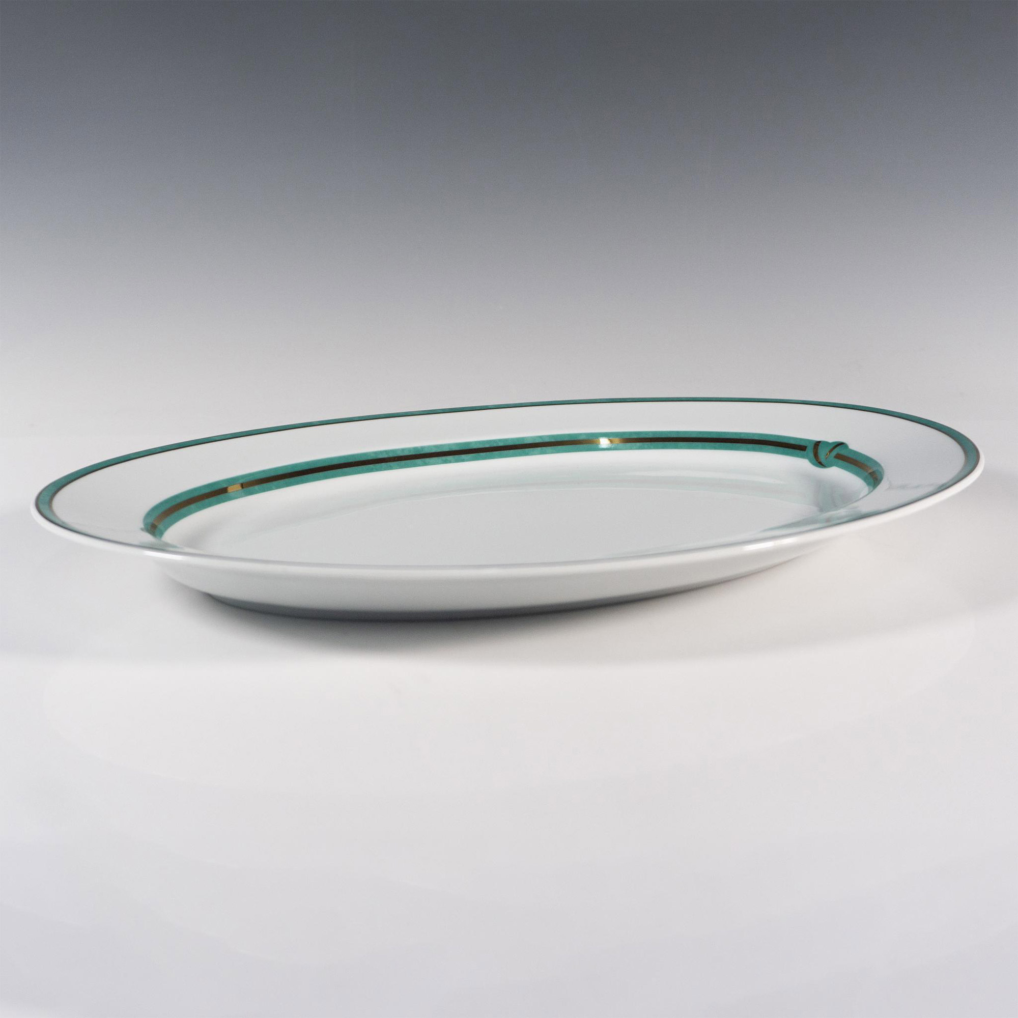 Christofle Porcelaine Rubanea Vert Large Serving Platter - Bild 2 aus 3