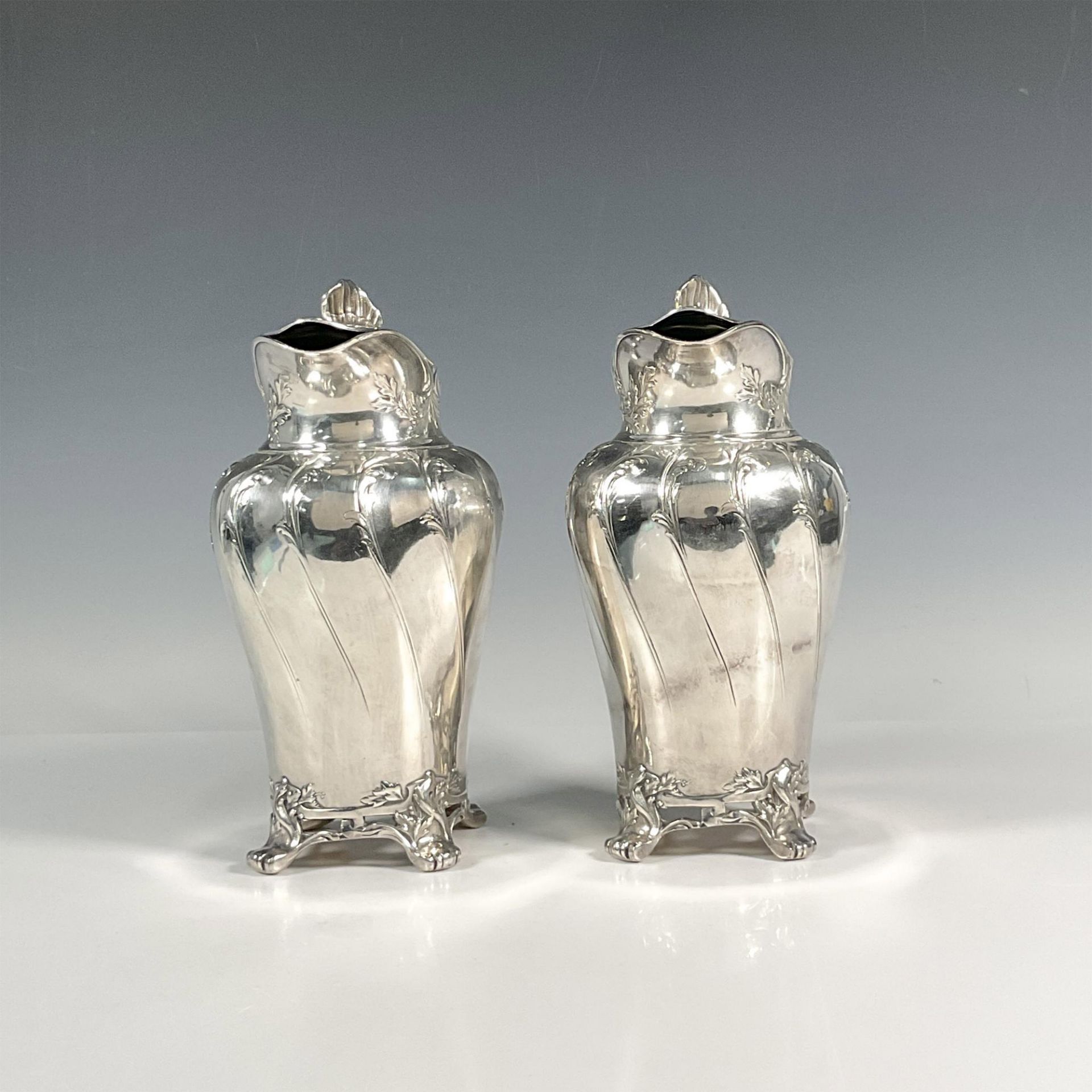 Pair Of Orfevrerie Gallia Silver Plate Water Pitchers - Bild 3 aus 6