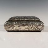 Vintage Sterling Silver Floral Jewelry Box