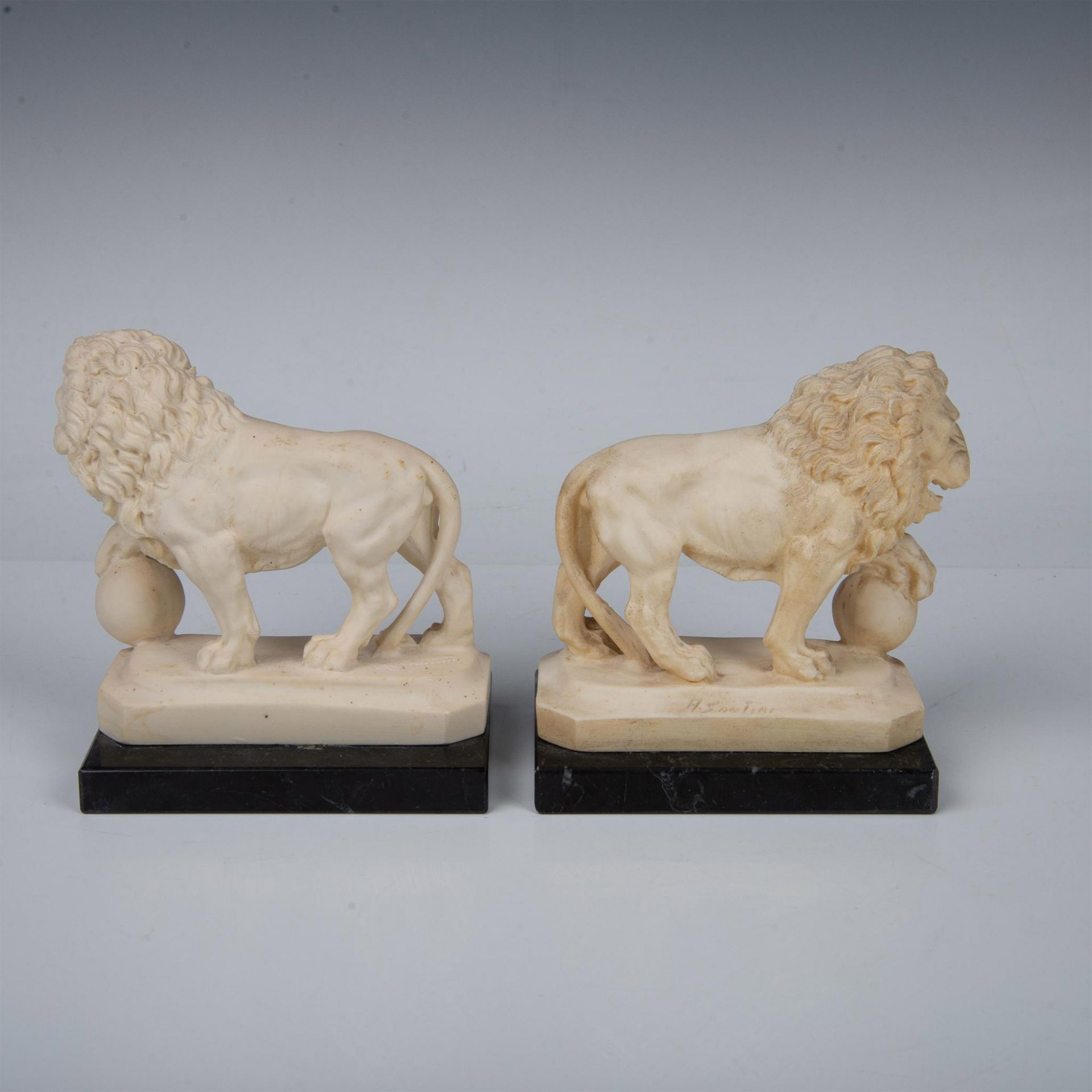 Pair of A. Santini Italian Lion Bookends - Bild 3 aus 7