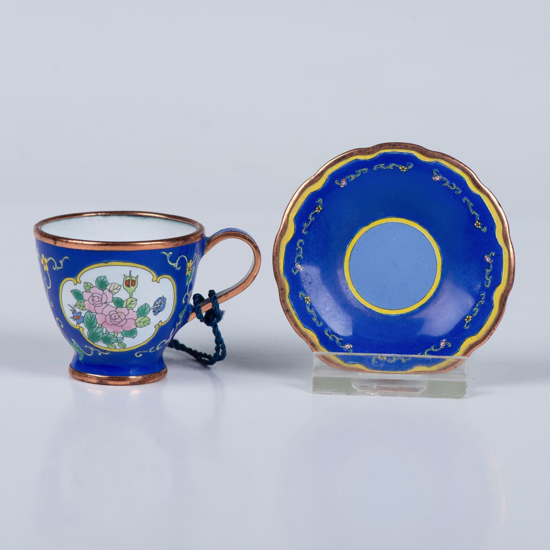 2pc Charlotte di Vita Miniature Teacup and Saucer - Image 4 of 6