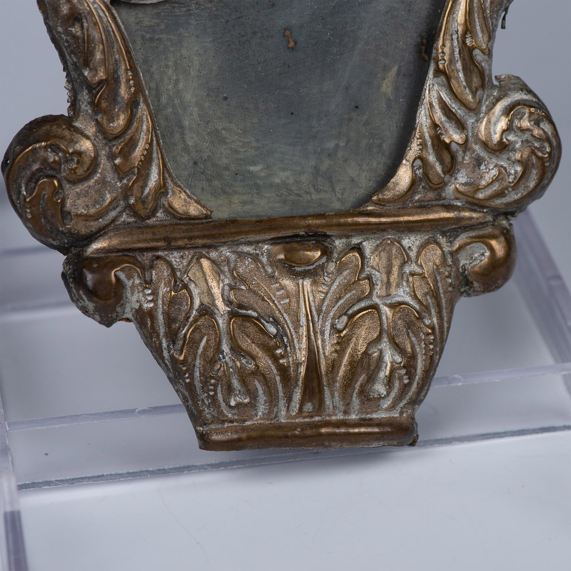 Antique Metal Framed Wall Mirror - Image 4 of 5