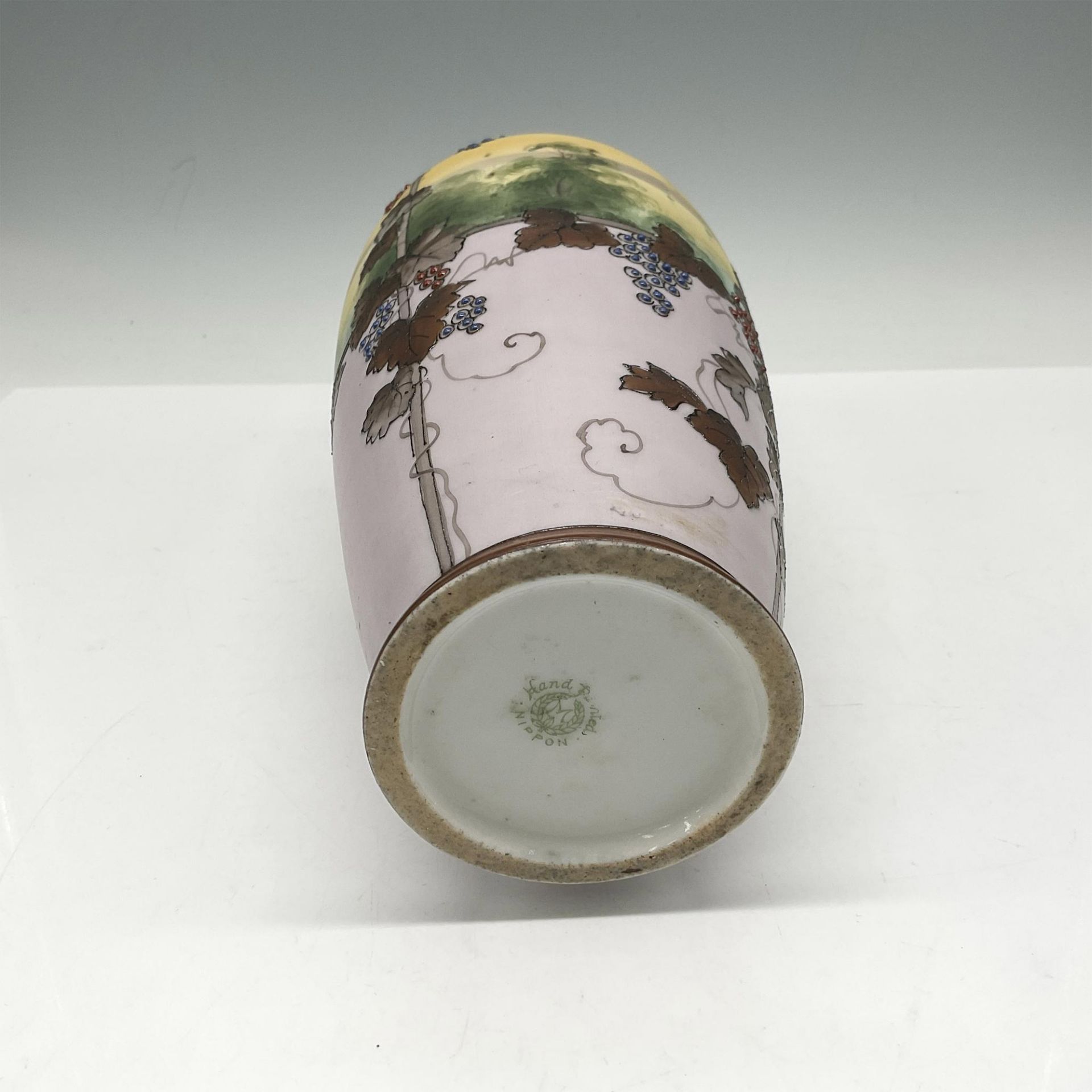 Nippon Porcelain Hand Painted Vase - Bild 3 aus 3