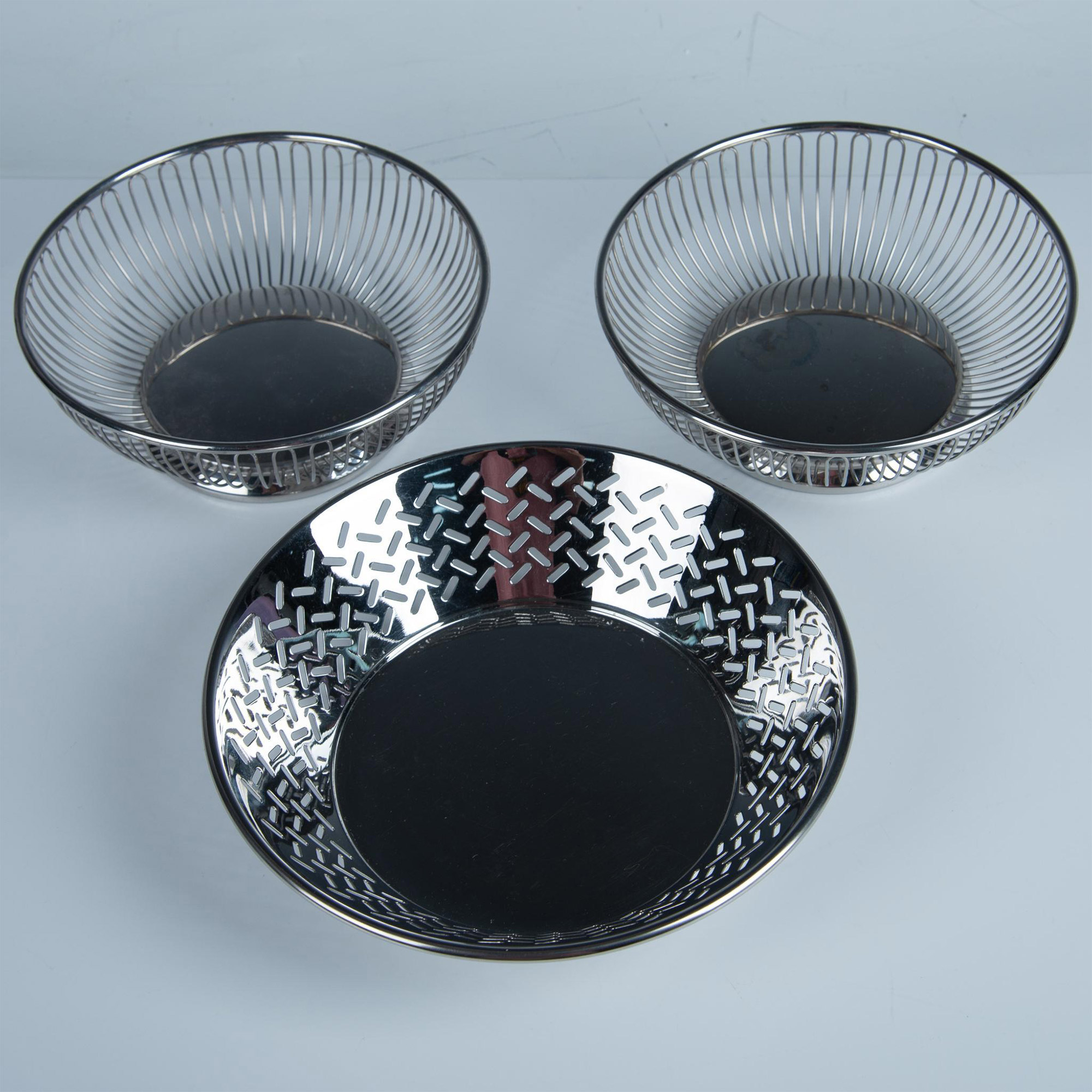 3pc Alessi Metal Bread Bowls - Image 2 of 7