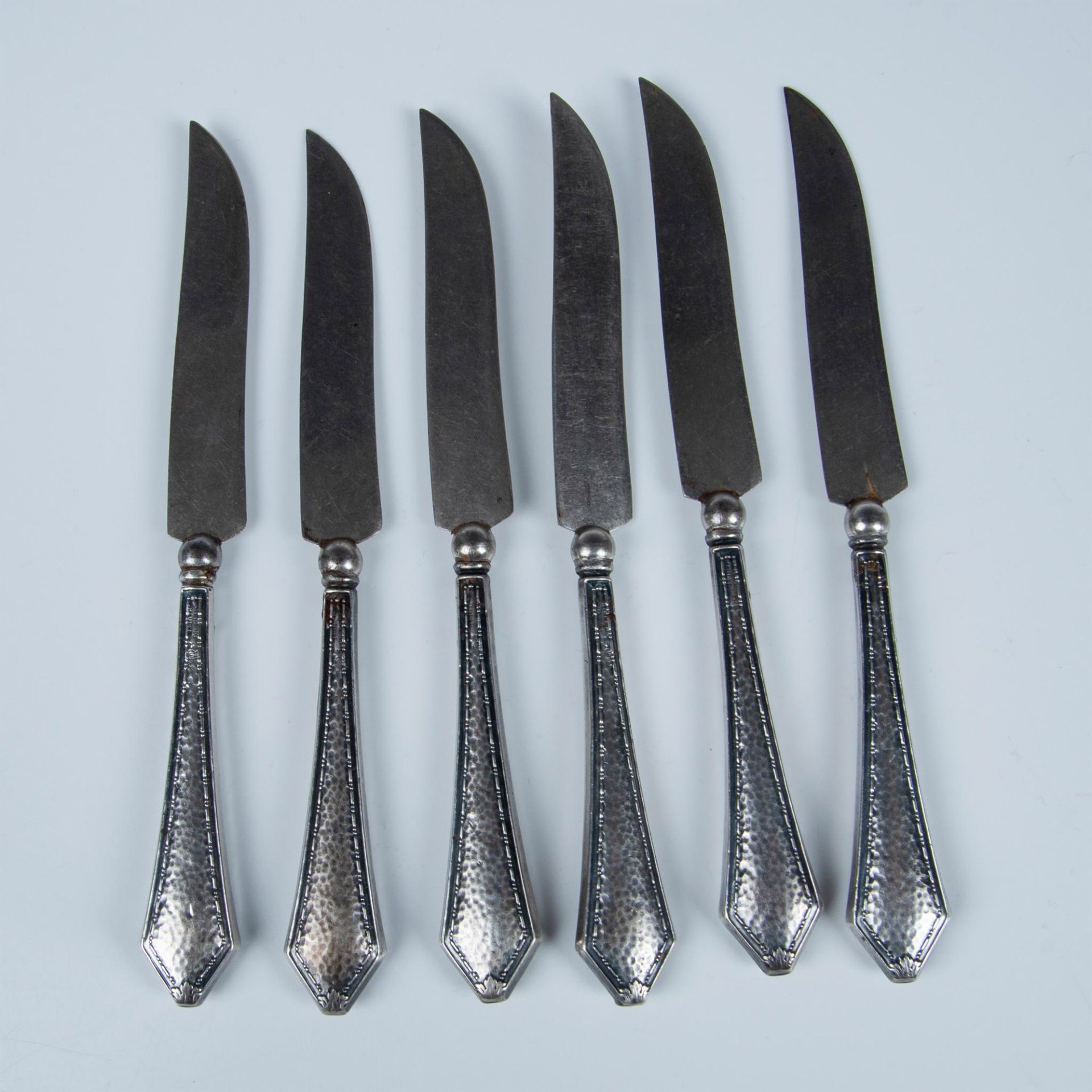 6pc Webster Sterling Silver Individual Fish Knife - Bild 2 aus 4