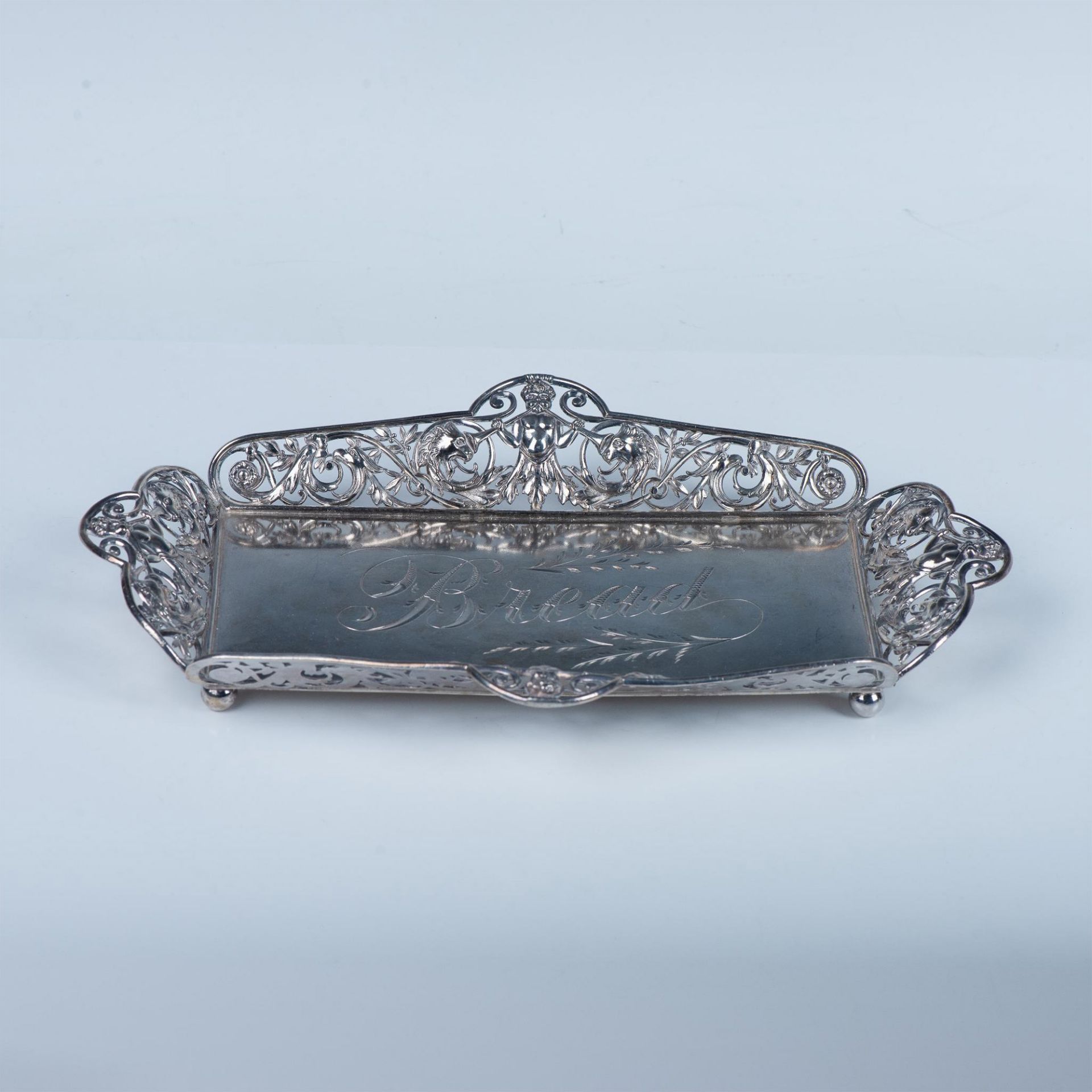 James W. Tufts Silver Plate Bread Tray