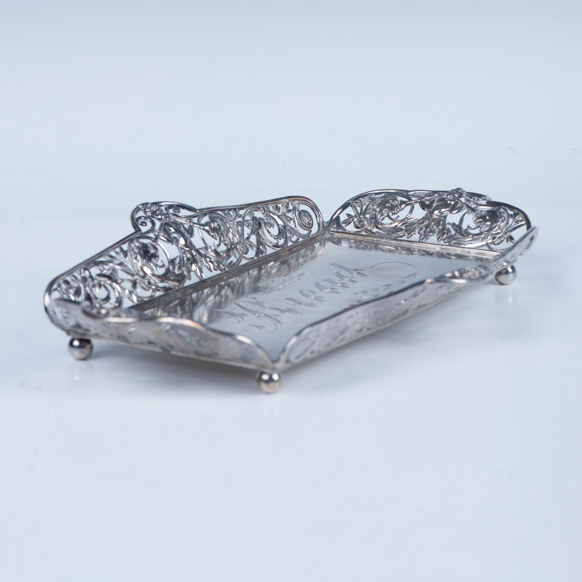 James W. Tufts Silver Plate Bread Tray - Image 5 of 5