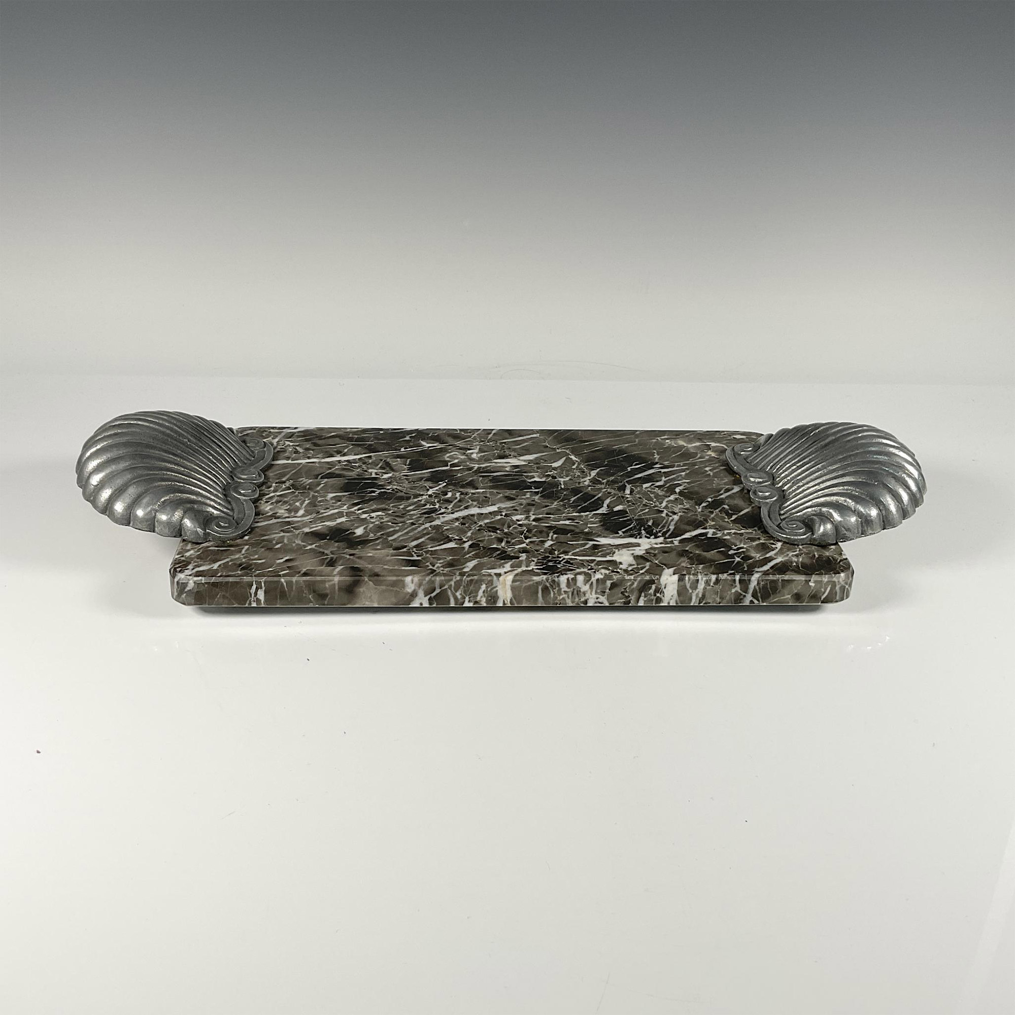 Gray Marble and Pewter Cheese Charcutier Board