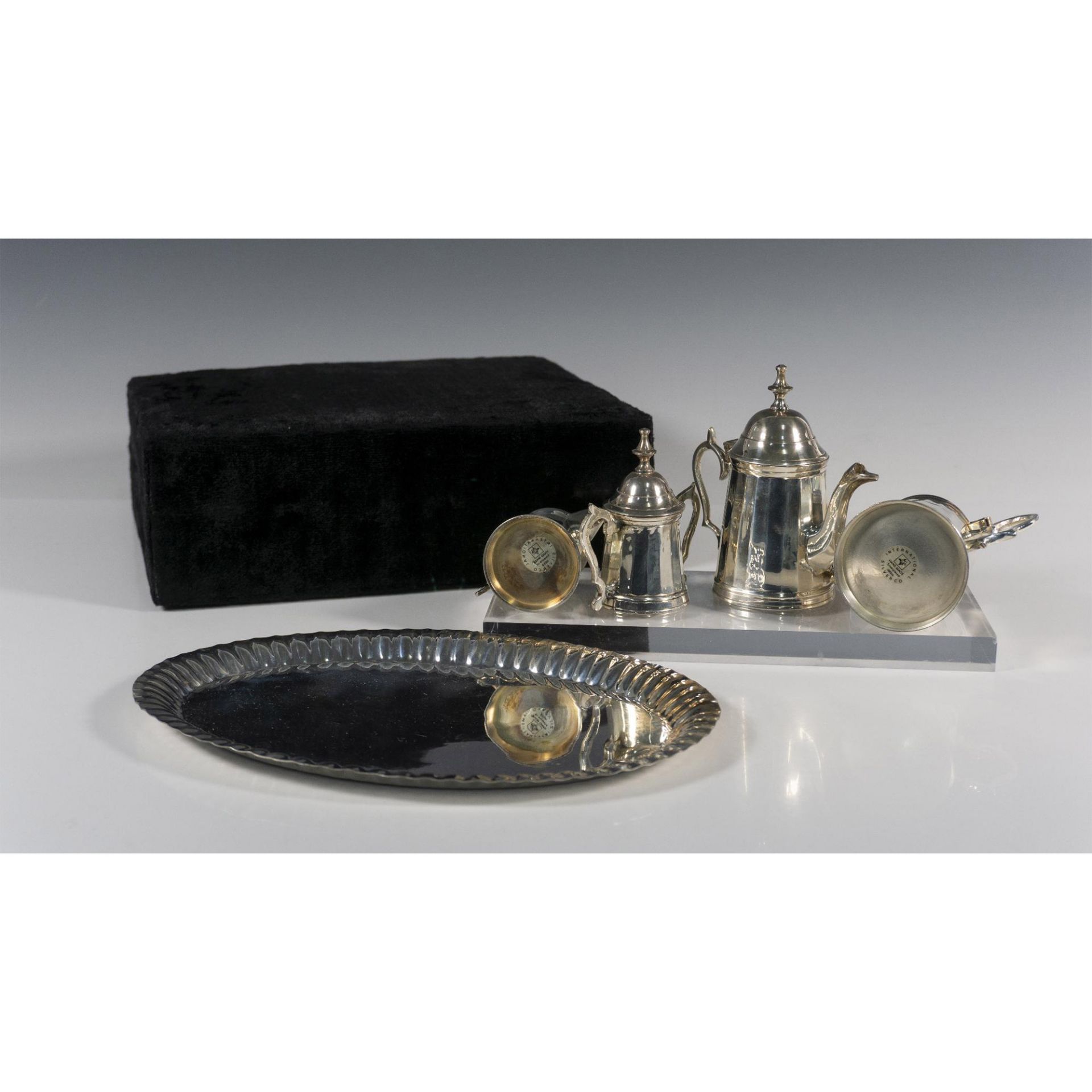 International Silver Co. Silverplated Miniature Tea Set - Image 3 of 5