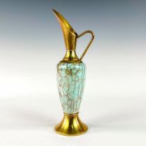 Mid-Century Delft Hand Painted Porcelain Pitcher Ewer Vase