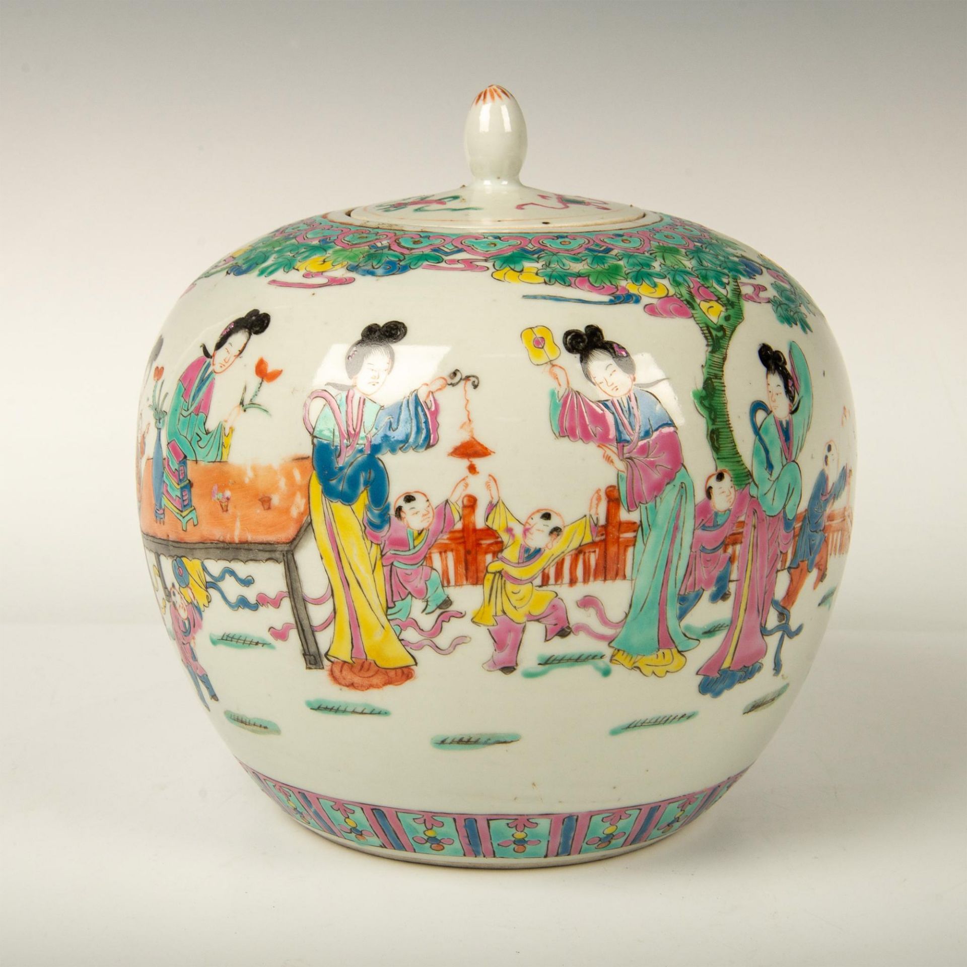 Antique Chinese Porcelain Covered Ginger Pot - Bild 2 aus 6
