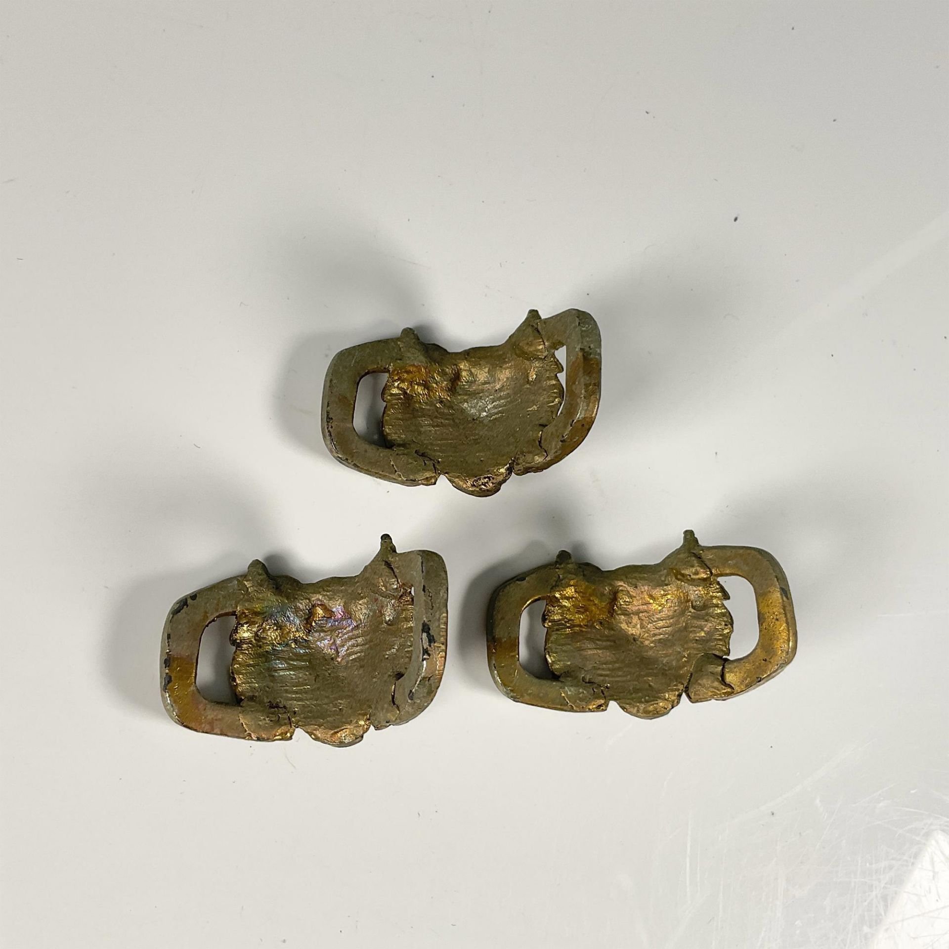 3pc Brass Lion Head Home Accessories - Bild 2 aus 2