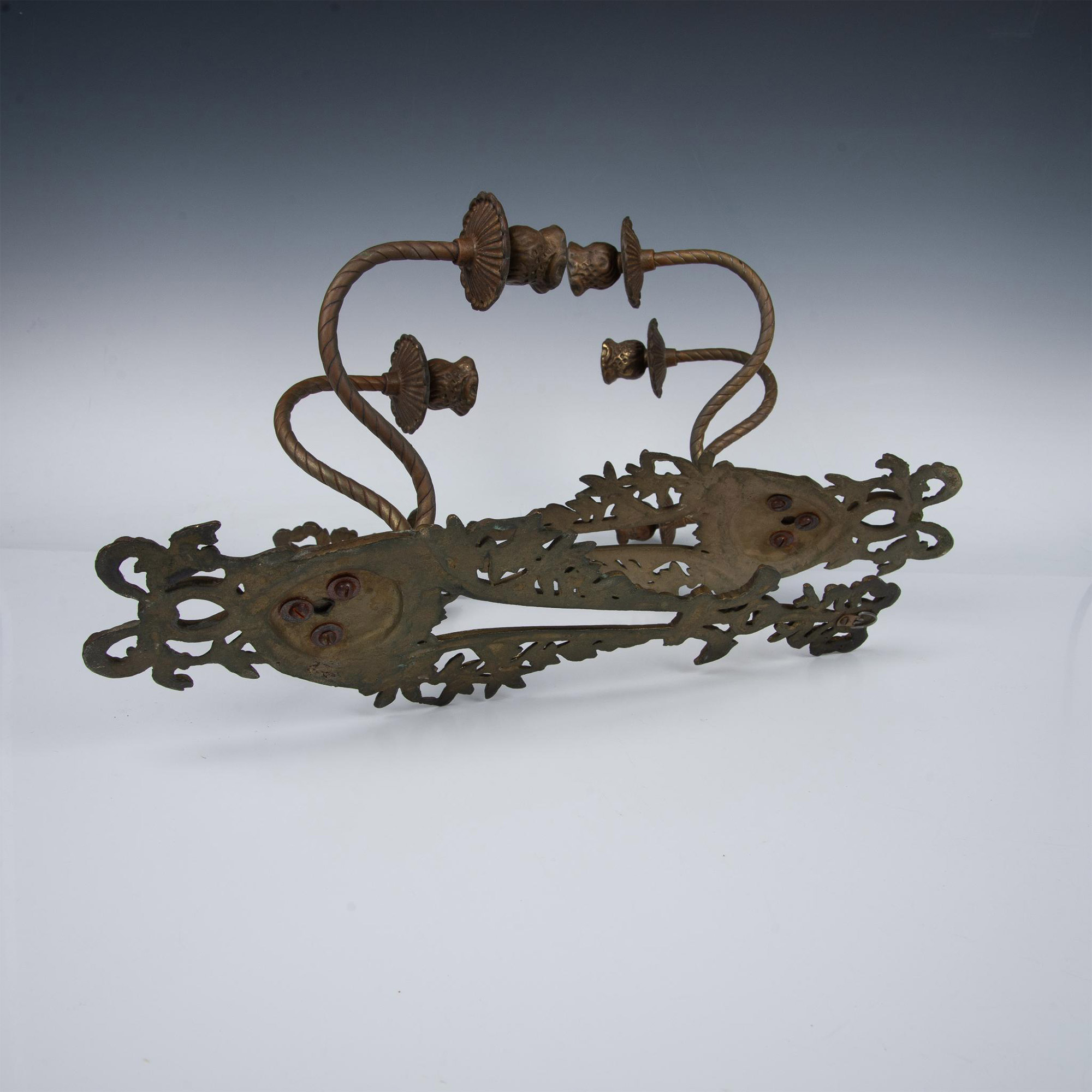 Pair of French Louis XV Style Bronze Three-Armed Sconces - Image 5 of 5