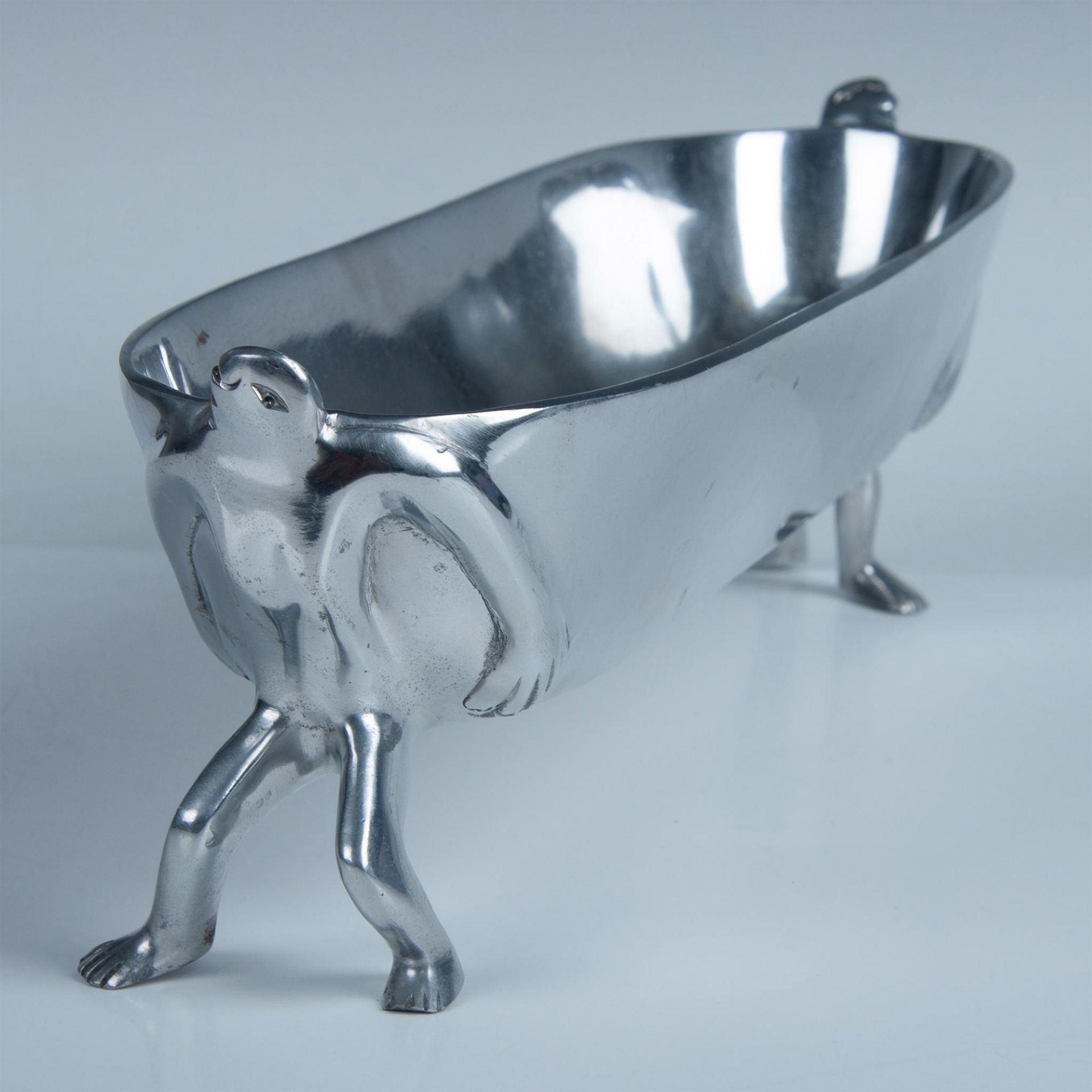 Carrol Boyes Aluminum Sculpture Dish, Push n Pull Trough - Image 2 of 9