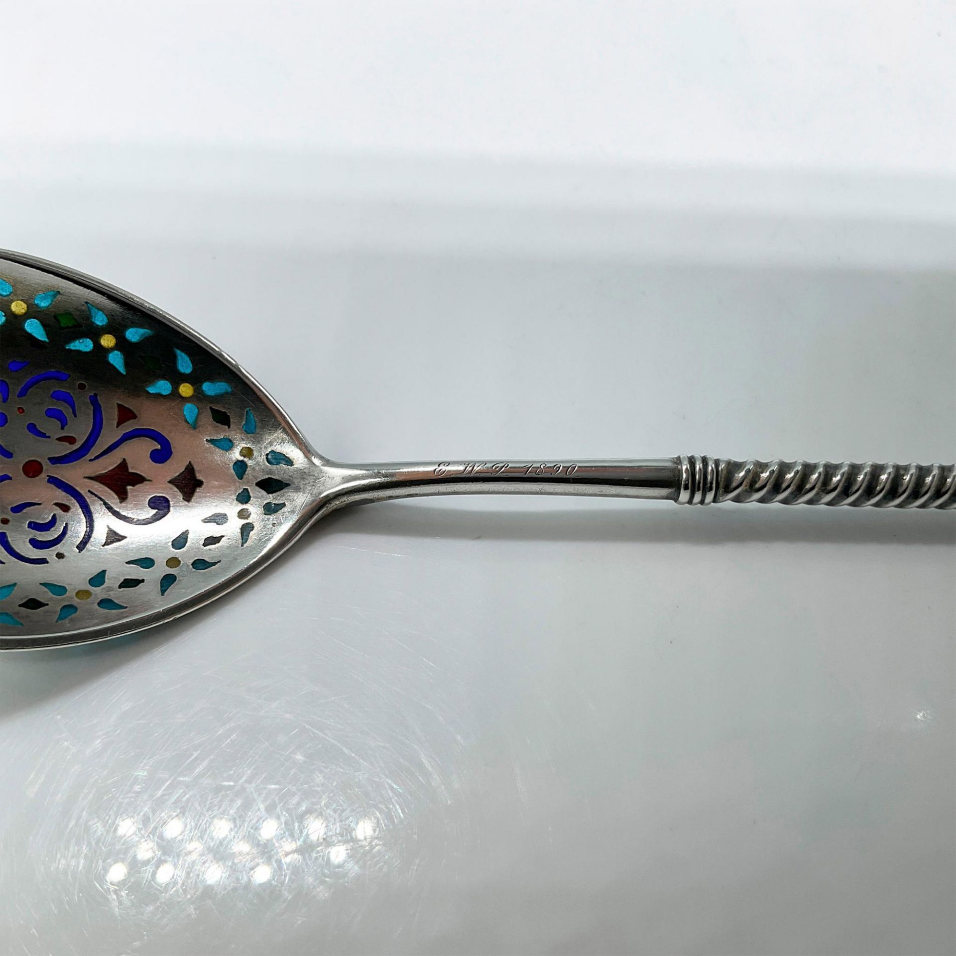 Set of Russian Silver-Gilt Kovsh & Spoon - Image 8 of 9
