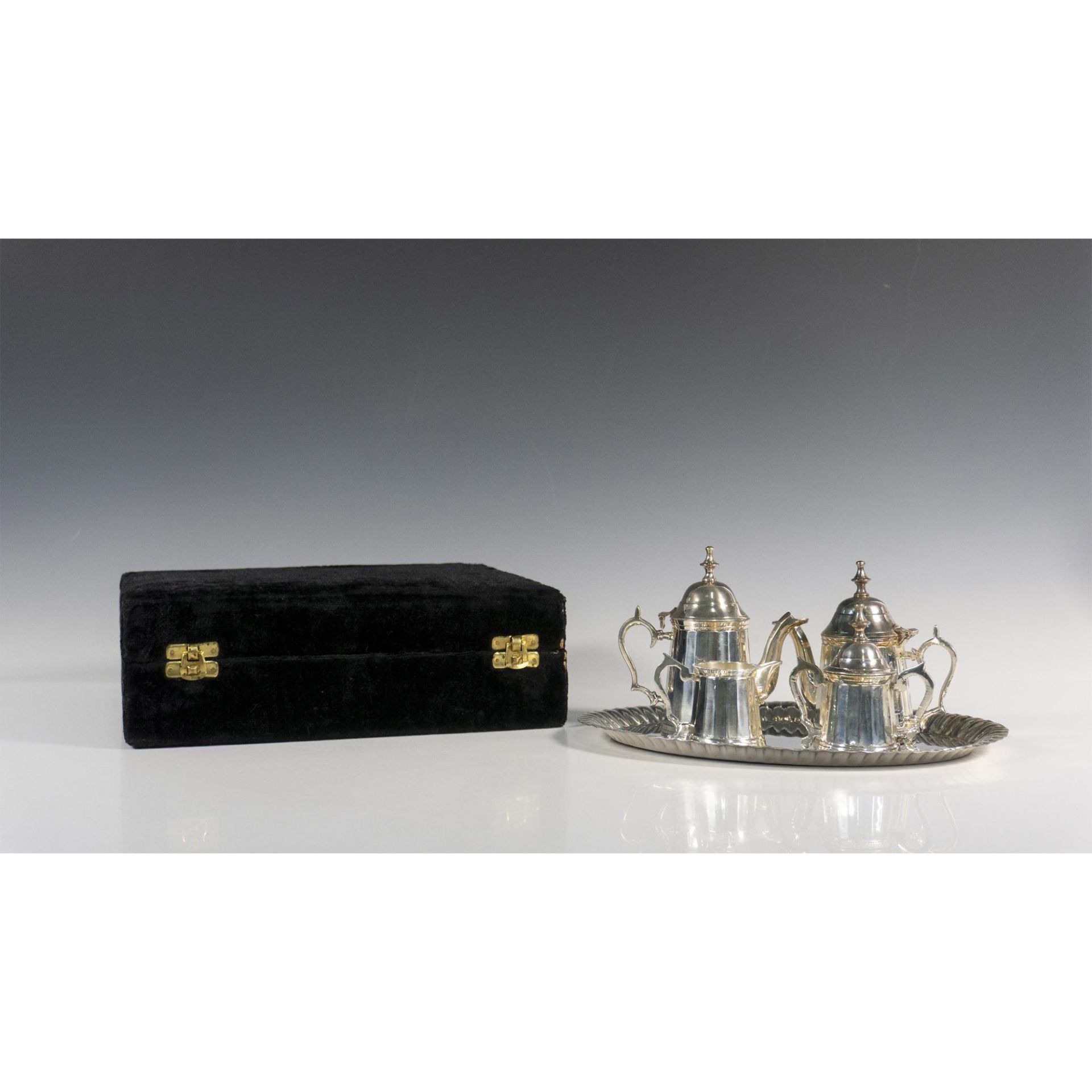 International Silver Co. Silverplated Miniature Tea Set - Bild 2 aus 5