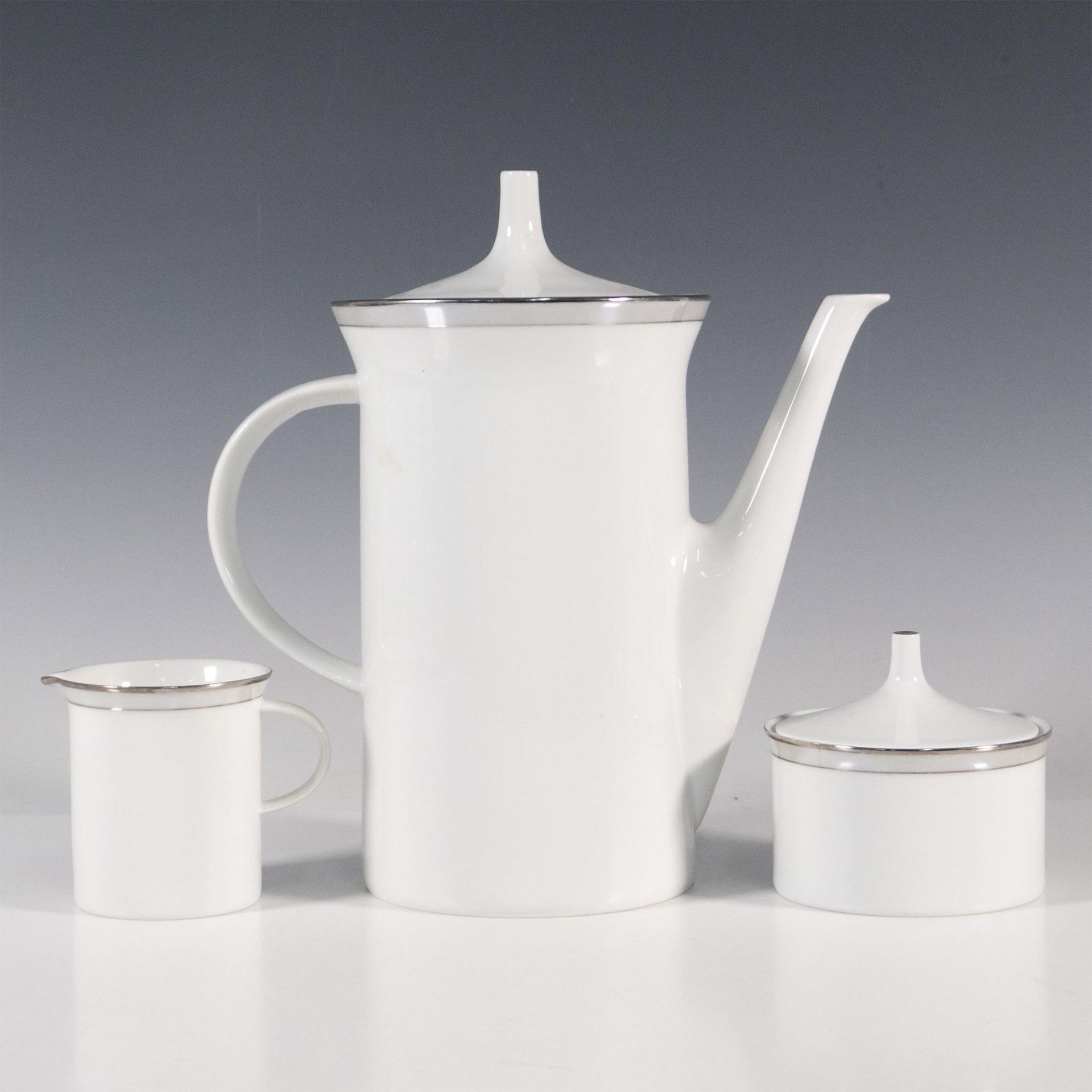 3pc Rosenthal Continental Gala Grey Partial Coffee Service - Image 2 of 3