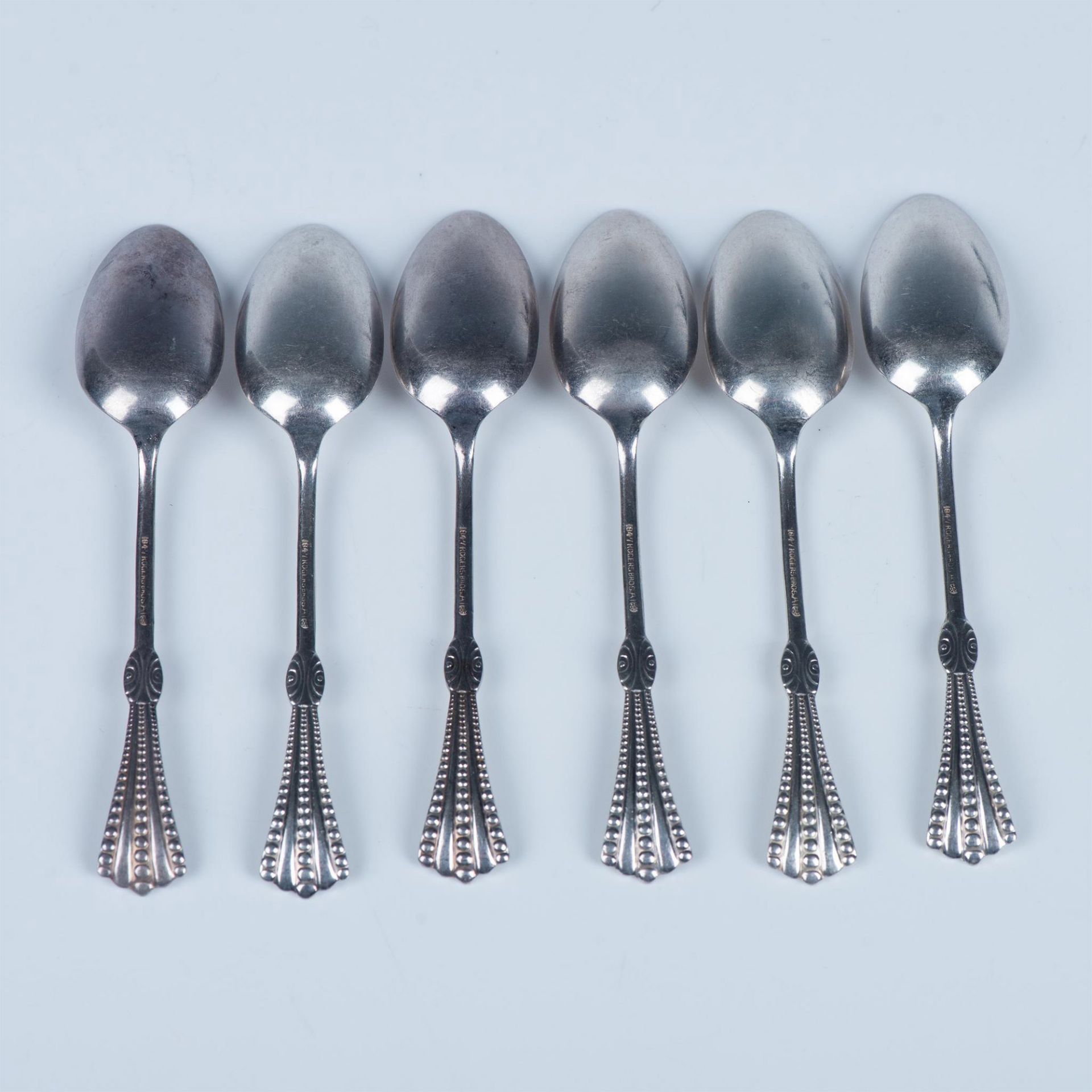 6pc Rogers Bros 1847 Demitasse Spoons, Ruby - Bild 4 aus 5