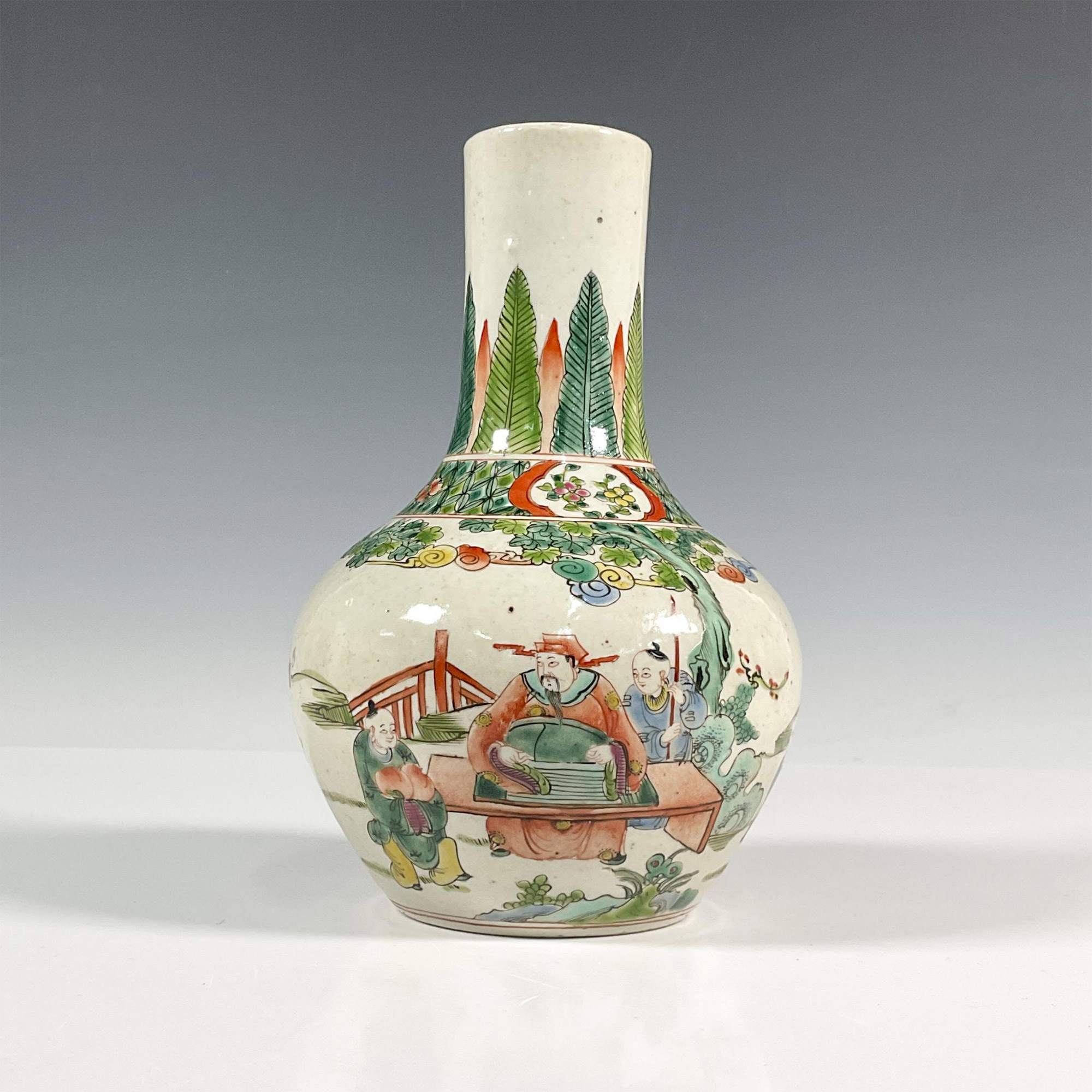 Chinese Porcelain Famille Verte Vase - Image 2 of 3