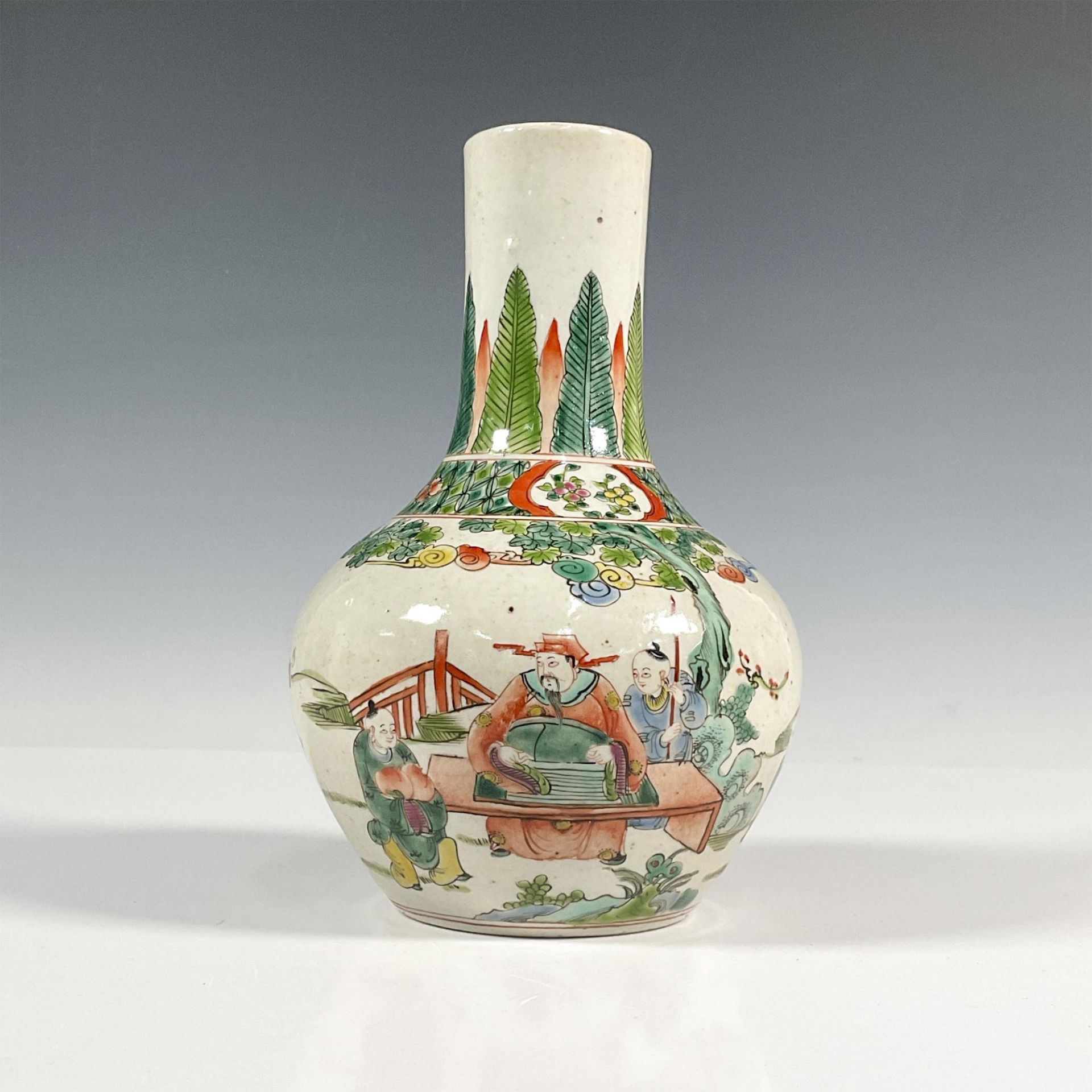 Chinese Porcelain Famille Verte Vase - Bild 2 aus 3