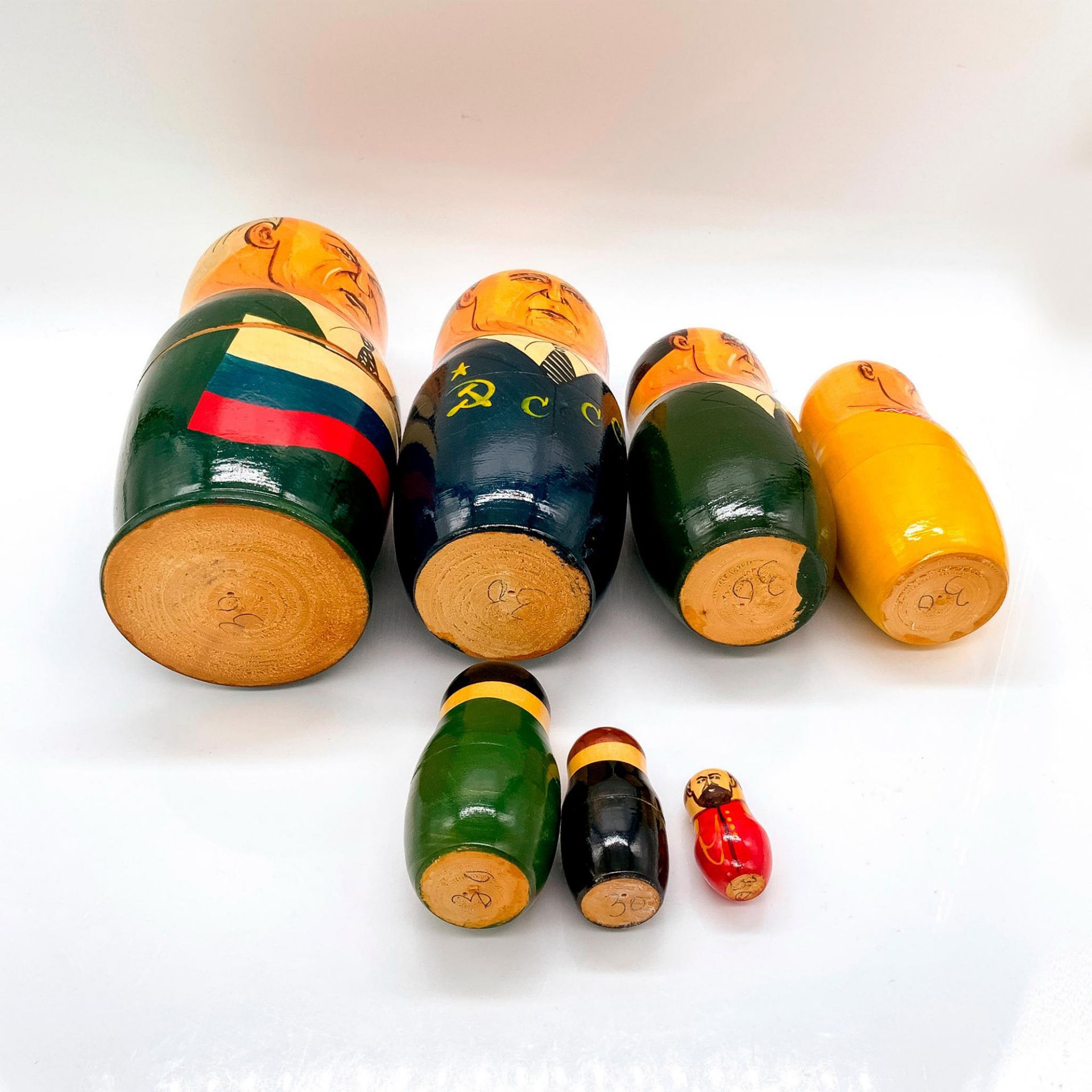 7pc Russian Nesting Dolls Set, Political Leaders - Image 4 of 4