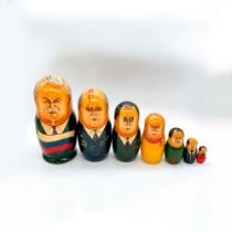 7pc Russian Nesting Dolls Set, Political Leaders