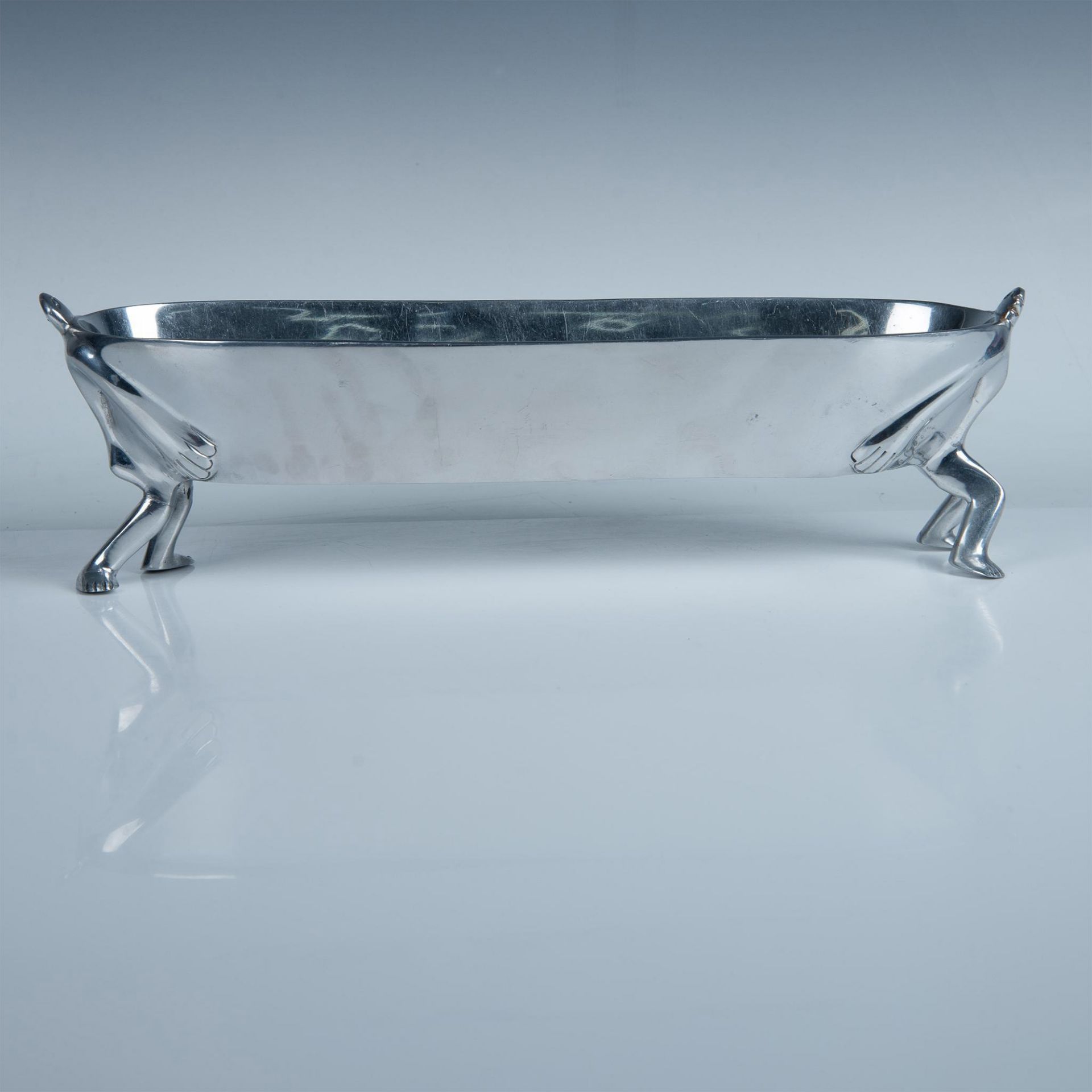 Carrol Boyes Aluminum Sculpture Dish, Push n Pull Trough - Image 4 of 9