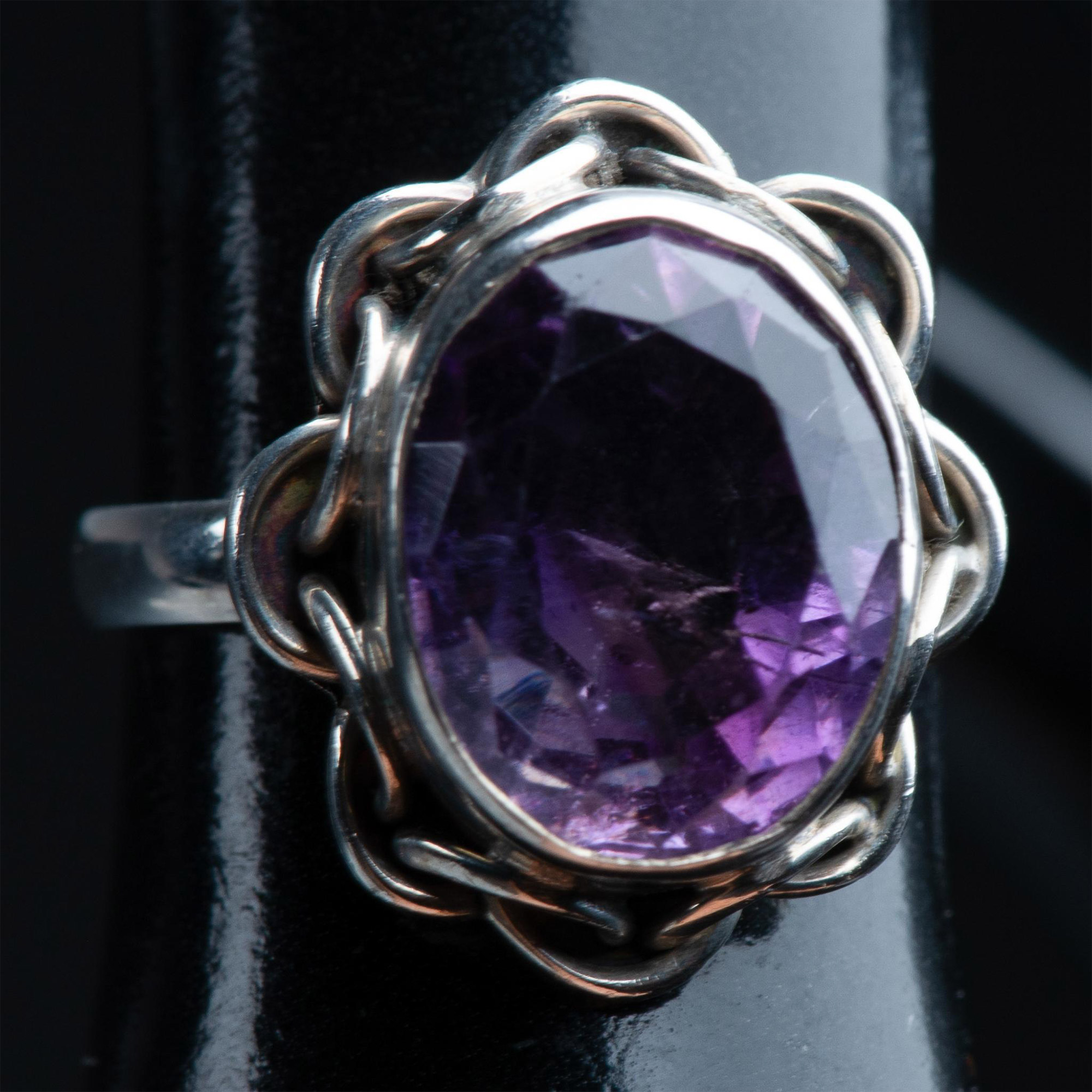 2pc Gorgeous Sterling Silver and Amethyst Ring & Bracelet - Image 4 of 8