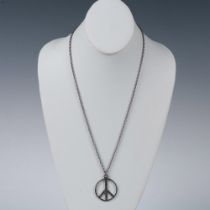 Cute Peace Sign Pendant Necklace