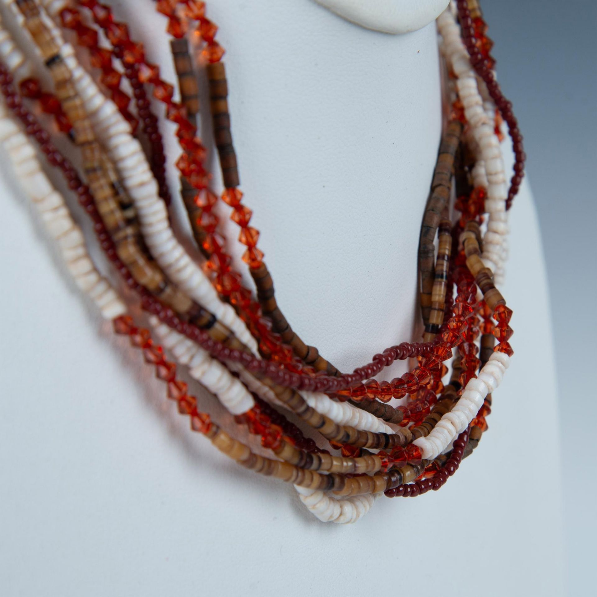 Unique Multistrand Bead Necklace - Image 2 of 3