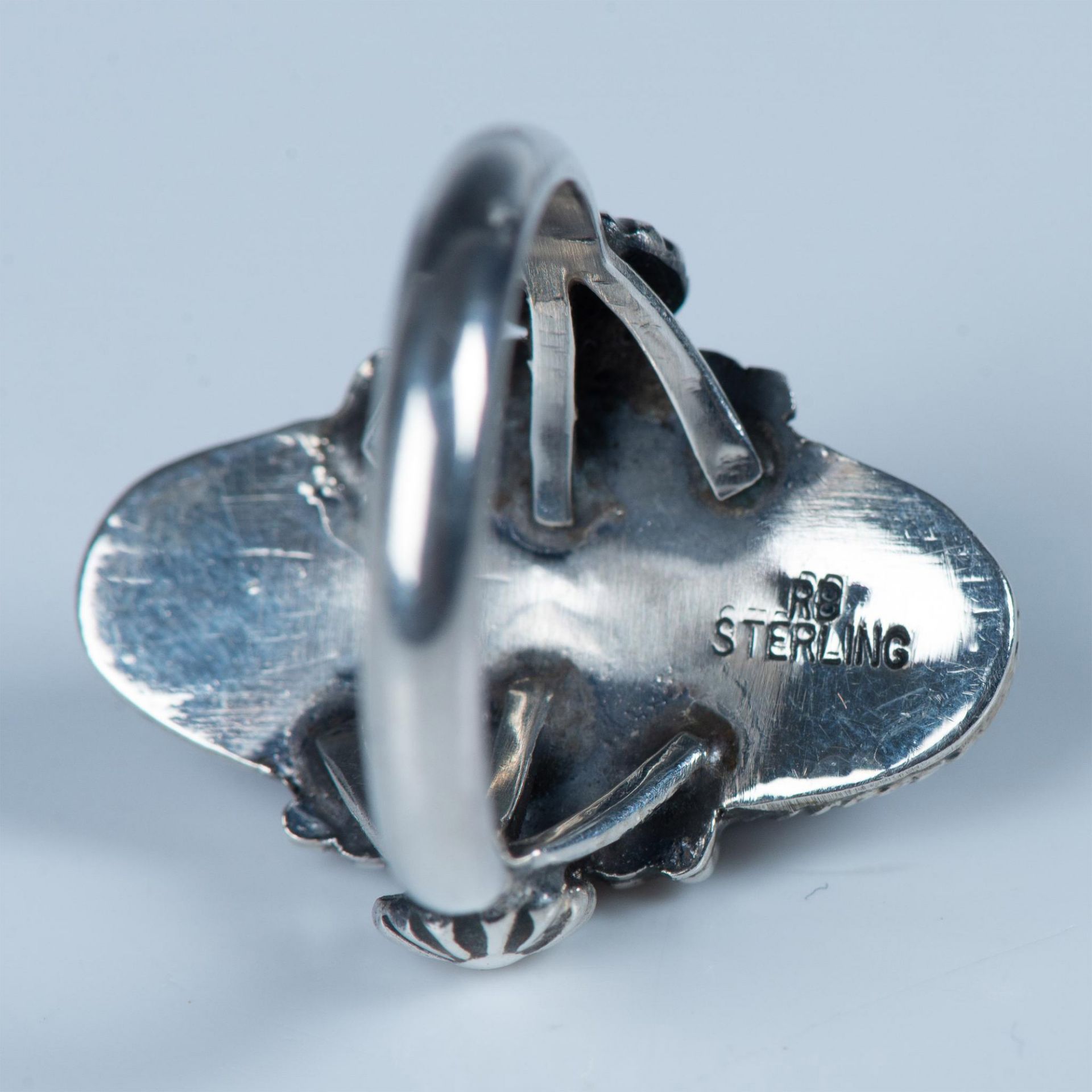 R. Begay Navajo Sterling Silver & Dark Purple Sugilite Ring - Image 5 of 6