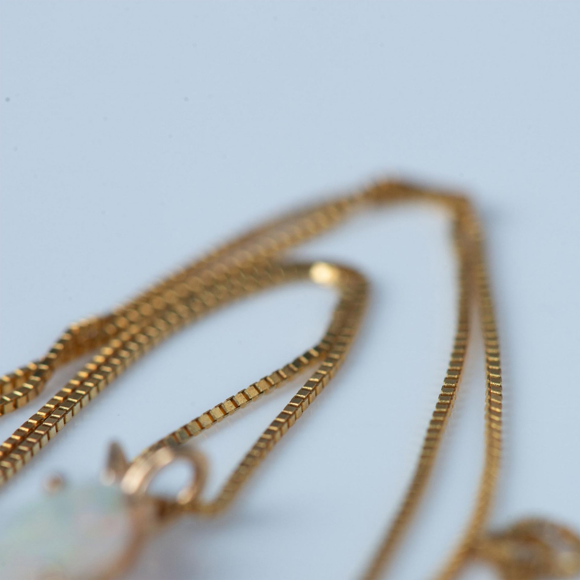 Delicate 14K Yellow Gold and Opal Necklace - Image 5 of 5