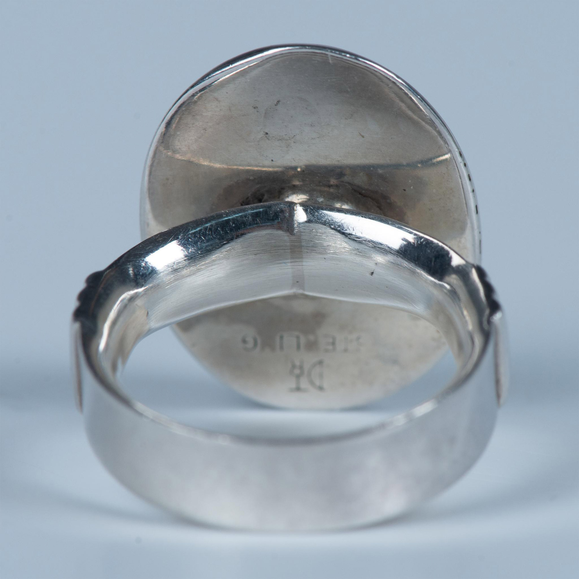 Jay King Native American Sterling Silver & Gaspeite Ring - Image 3 of 6
