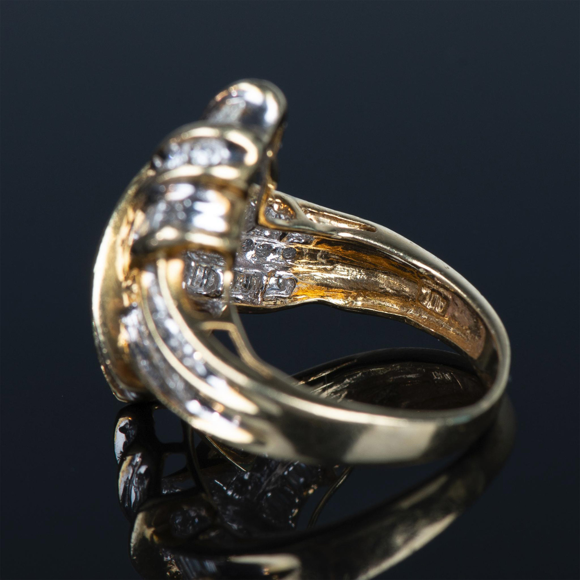 Gorgeous 14K Yellow Gold & Diamond Cocktail Ring - Image 3 of 13