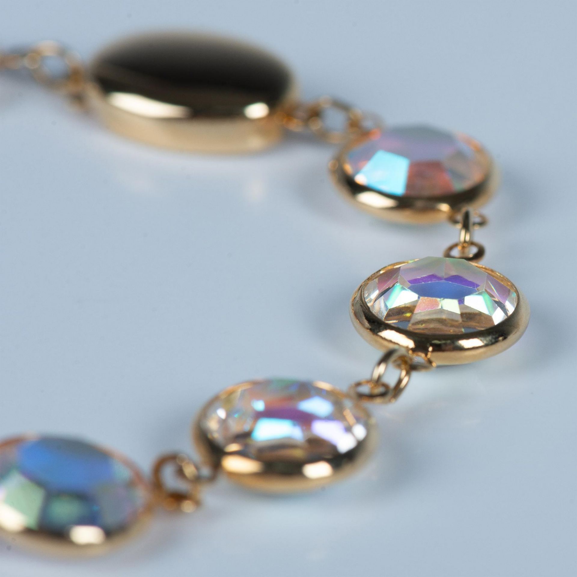 2p Vintage Swarovski SAL Clear & Iridescent Crystal Bracelet - Bild 3 aus 5