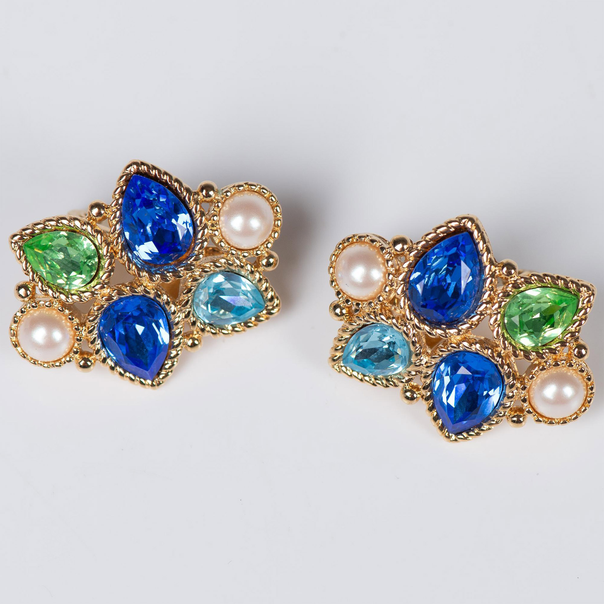 4pc Monet Rhinestone Brooch, Earrings and Bracelet - Image 3 of 5