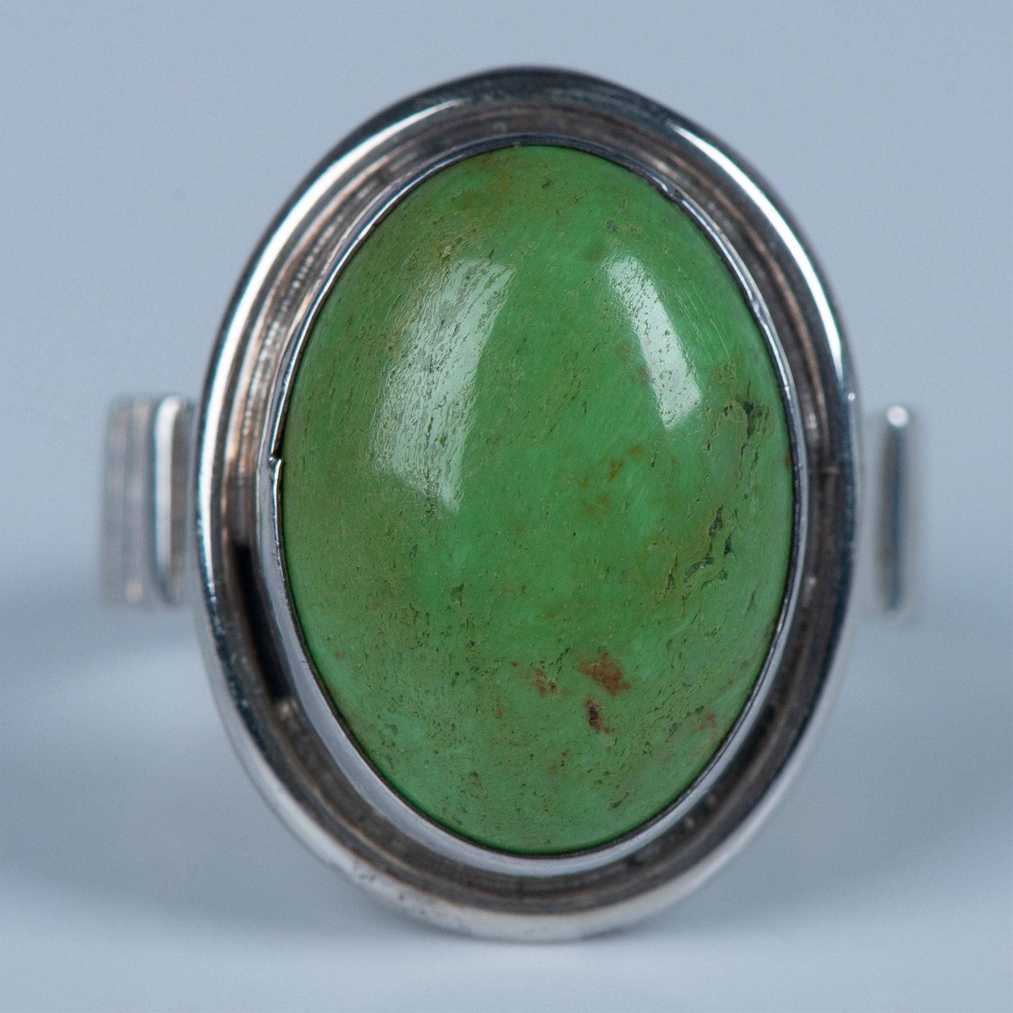 Jay King Native American Sterling Silver & Gaspeite Ring - Image 4 of 6