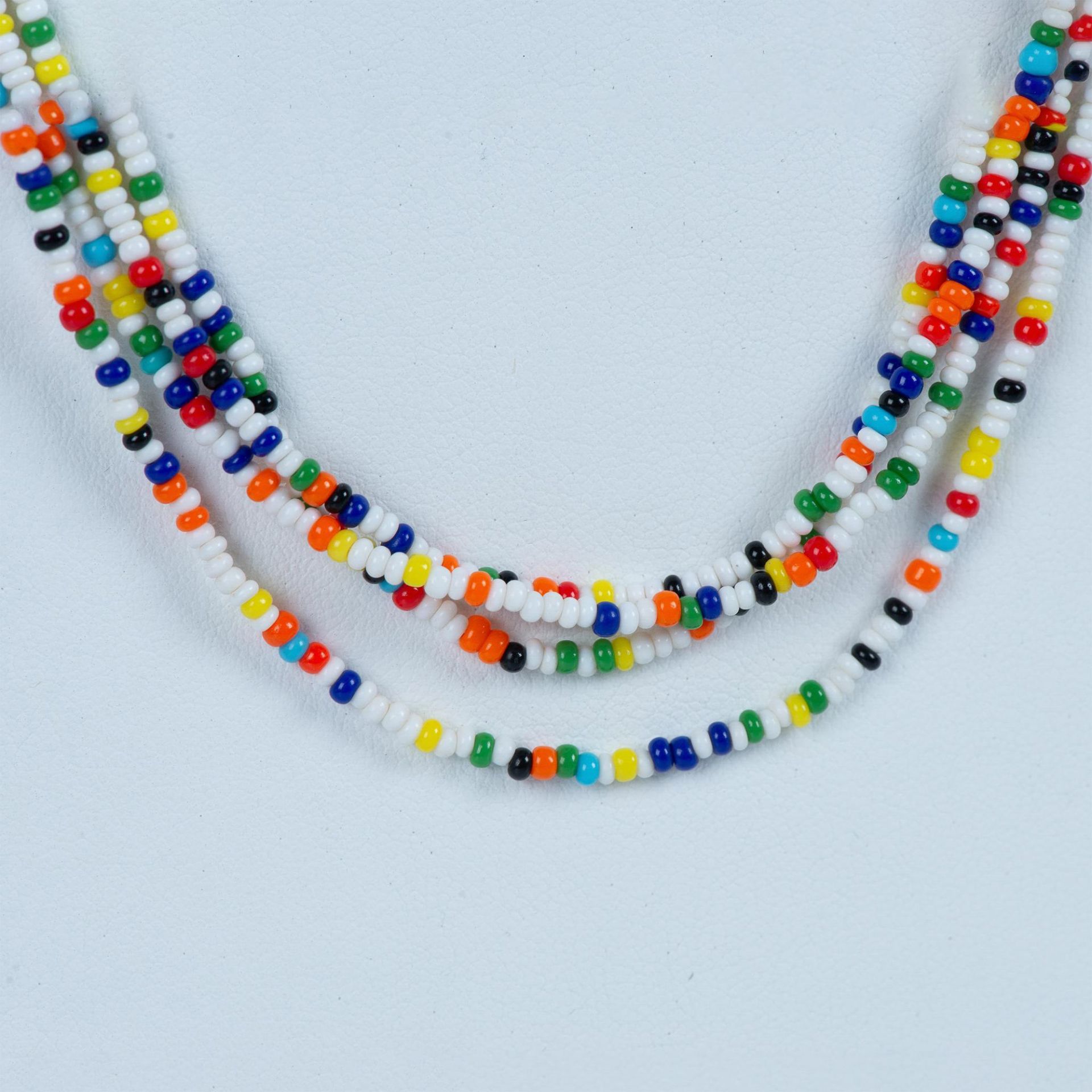 Native American Handmade Extra Long Tribal Beaded Necklace - Bild 2 aus 4