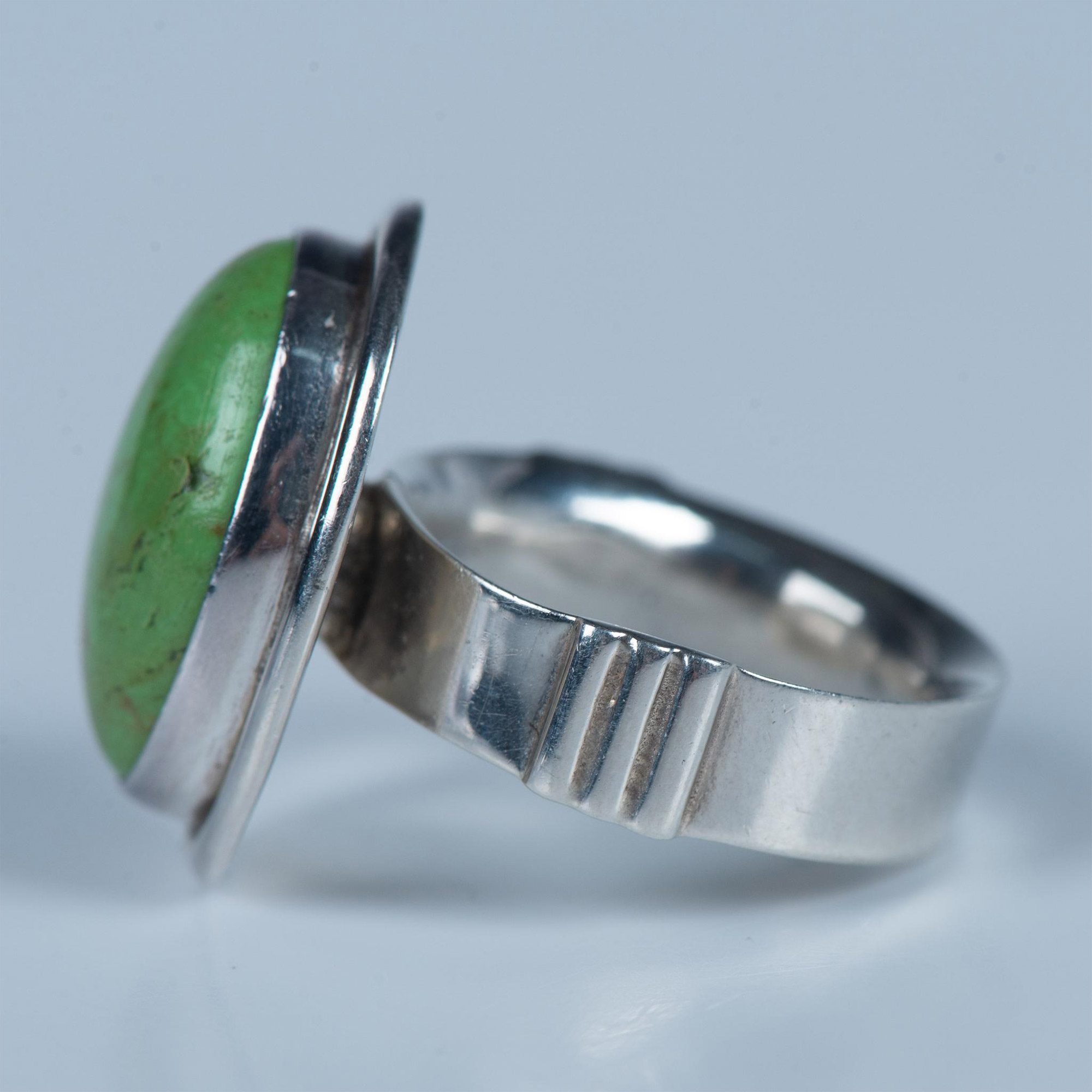 Jay King Native American Sterling Silver & Gaspeite Ring - Image 2 of 6