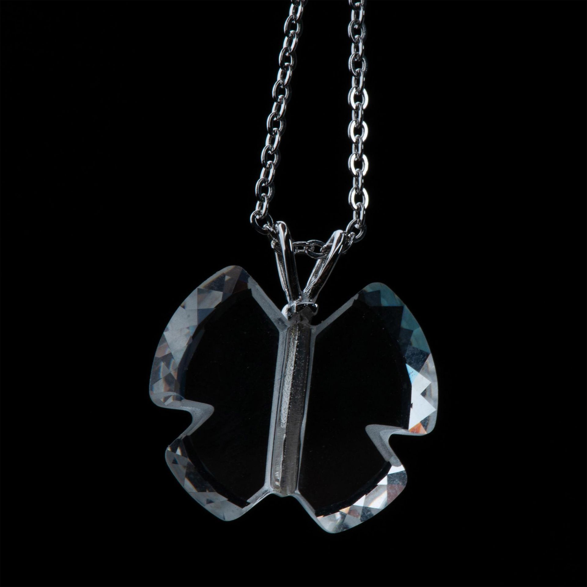 Gorham Sterling Silver & Crystal Butterfly Necklace - Image 4 of 4