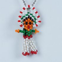 Native American Handmade Beaded Tribal Pendant Necklace