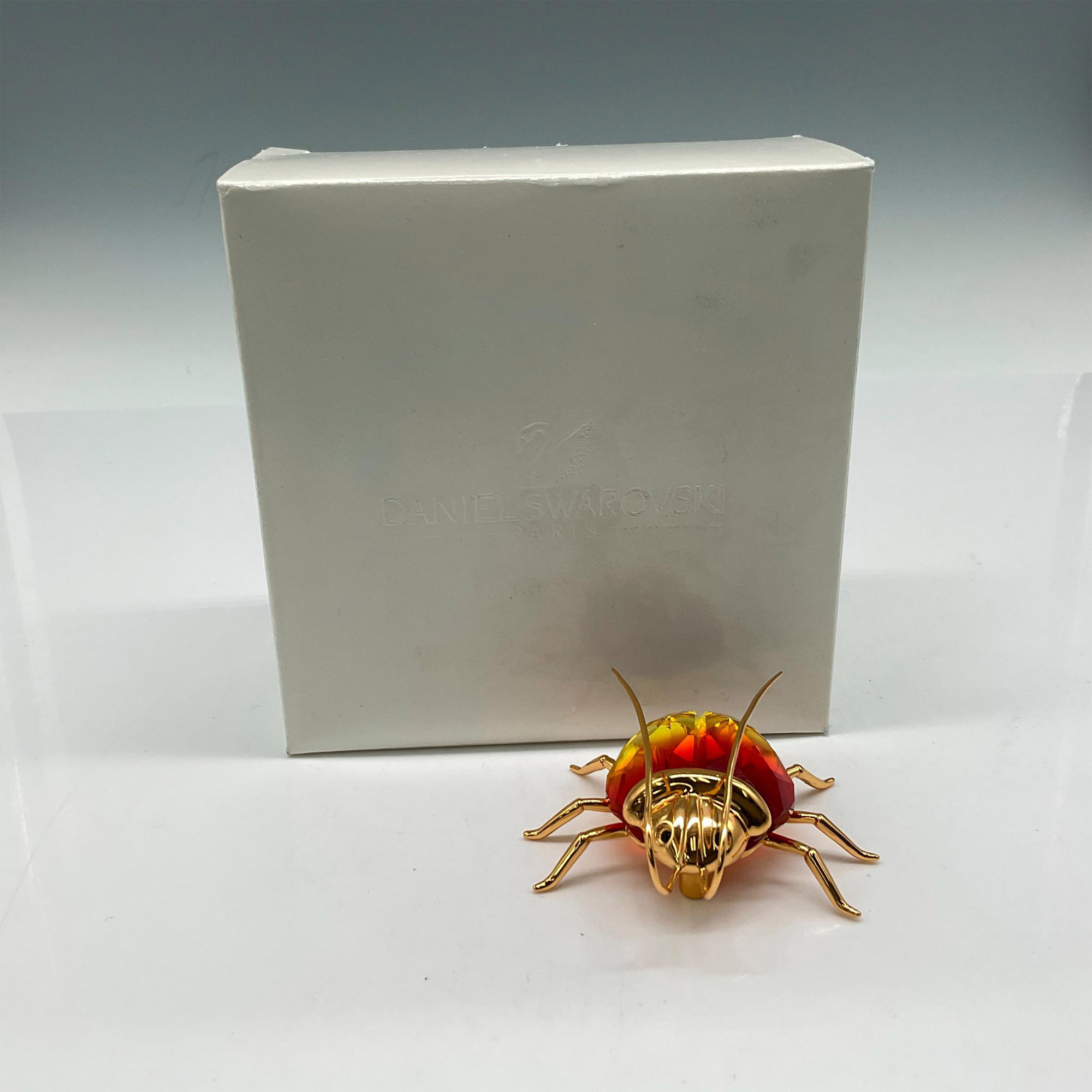 Daniel Swarovski Crystal Brooch, Amazar Fire Opal Beetle - Bild 4 aus 4