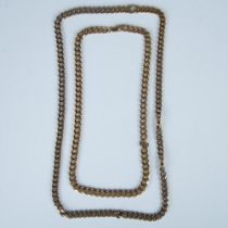 2pc Heavy Gold Metal Necklace Chains